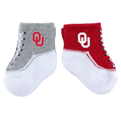 Oklahoma Sooners ZooZatz Infant Shoe Two-Pack Socks