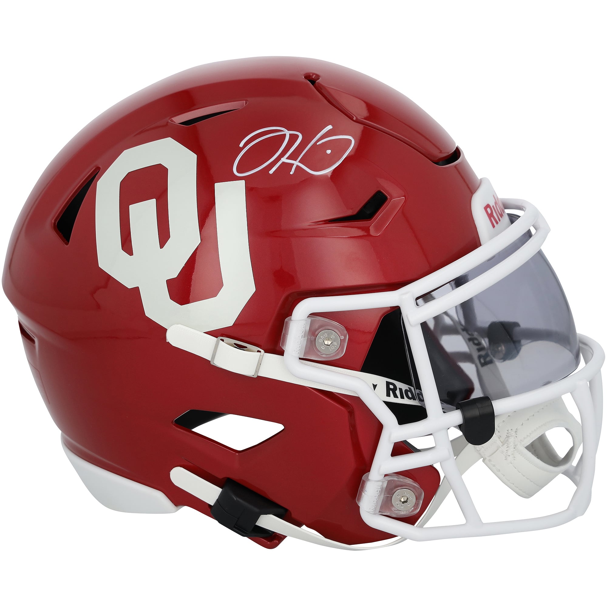 Casque Riddell Speed ​​Flex Mid-Size autographié par Jalen Hurts (Oklahoma Sooners)