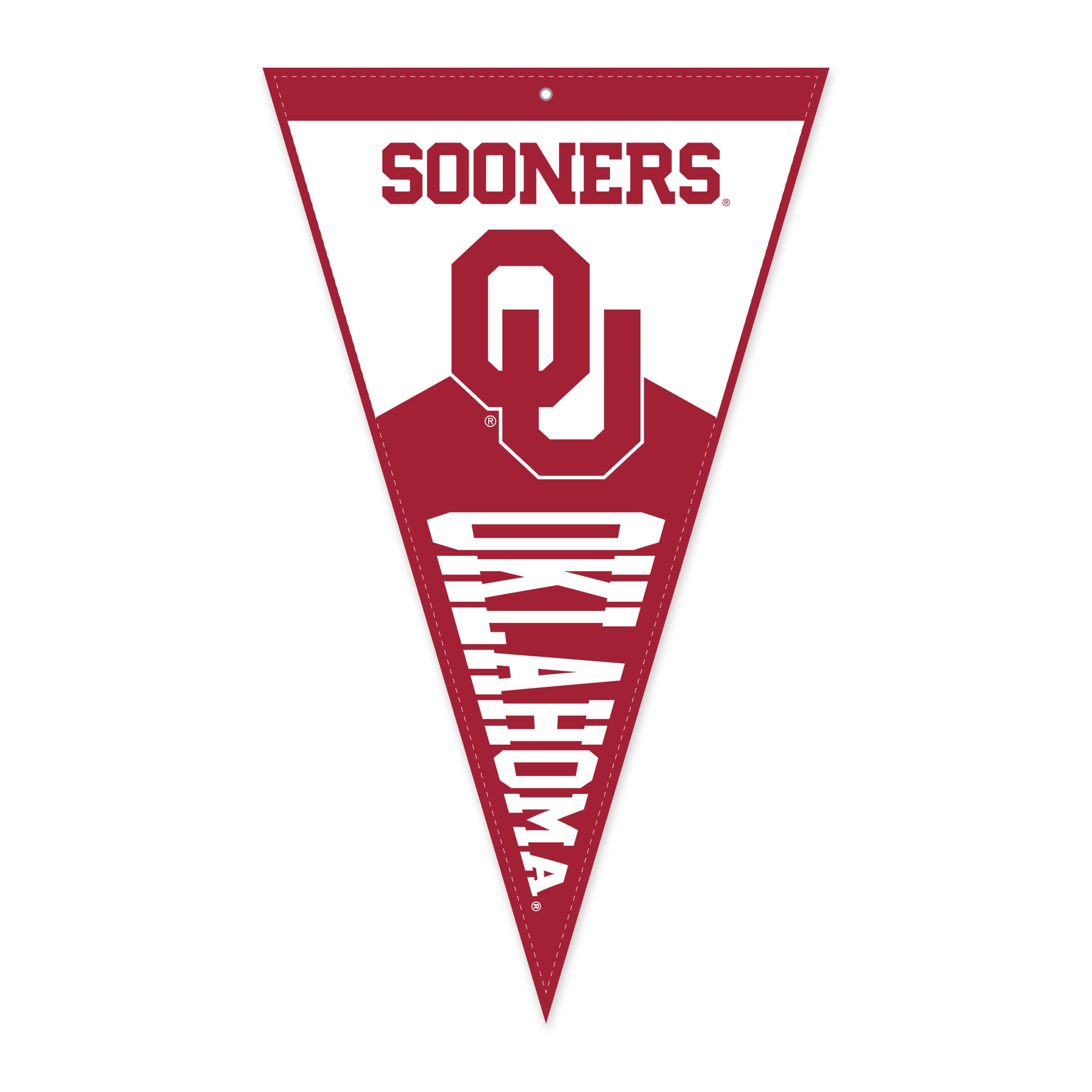 Jardine Oklahoma Sooners 16" x 27" Pennant Shape Golf Towel with Magnetic Clip