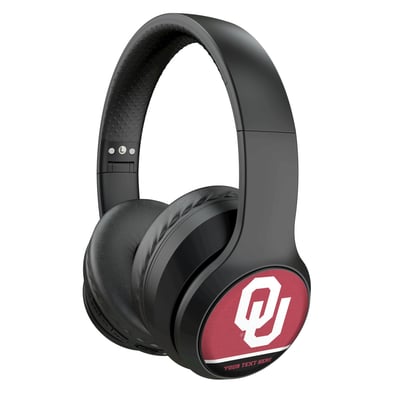 Oklahoma Sooners Keyscaper Personalized Endzone Solid Wireless Bluetooth Headphones With Case