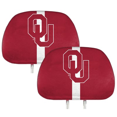 Oklahoma Sooners Logo Brands Printed Two-Pack Headrest Covers