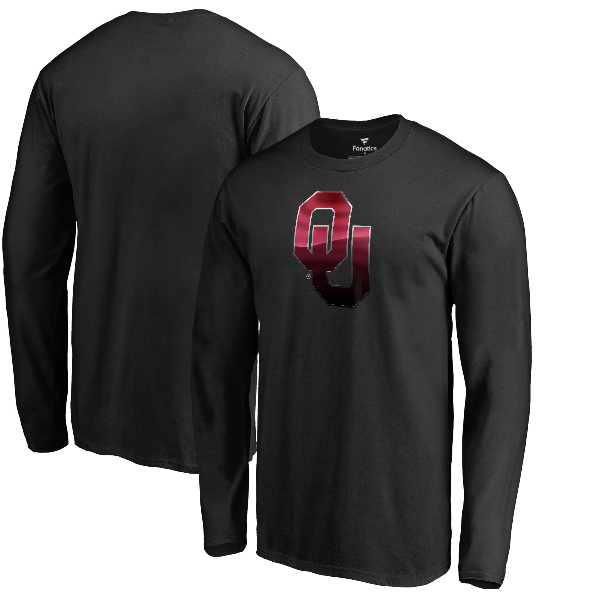 Men's Black Oklahoma Sooners Midnight Mascot Long Sleeve T-Shirt