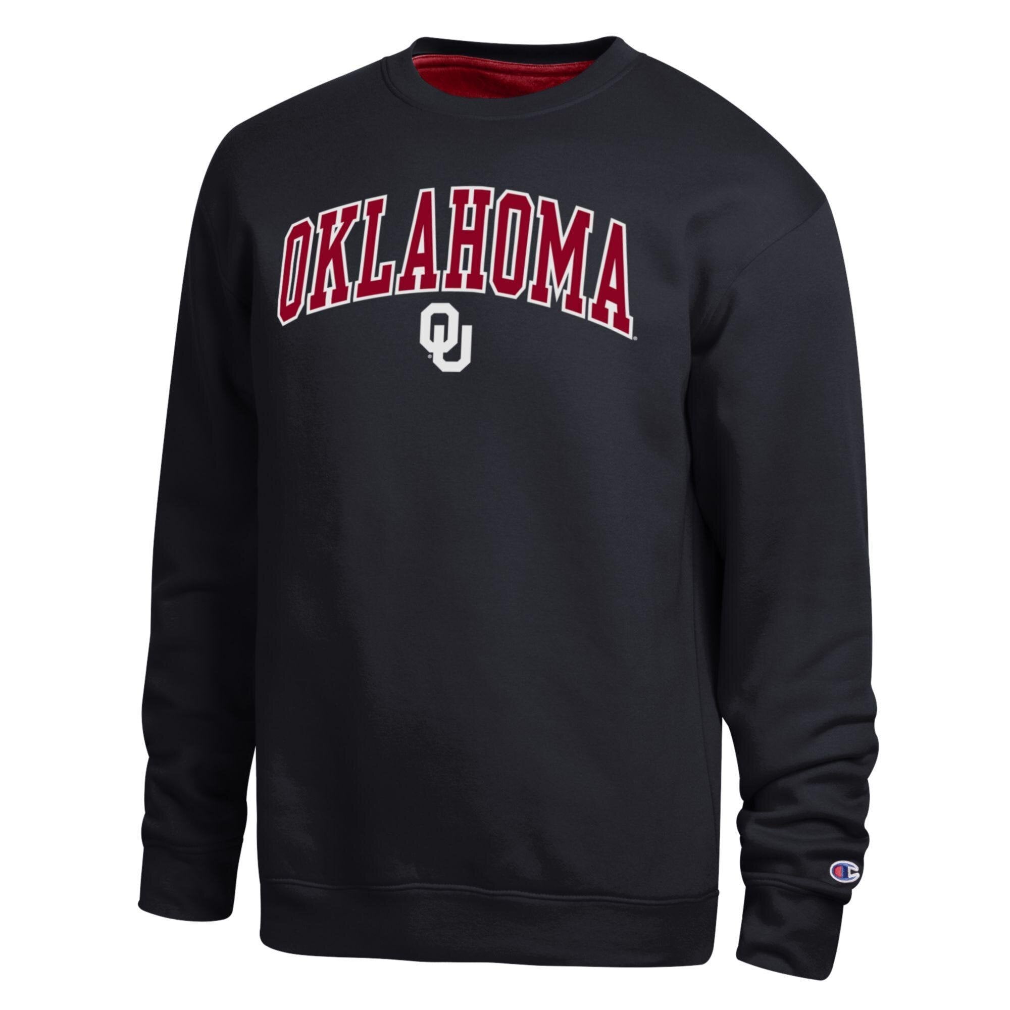 Men's Champion Crimson Oklahoma Sooners Arch Sweatshirt