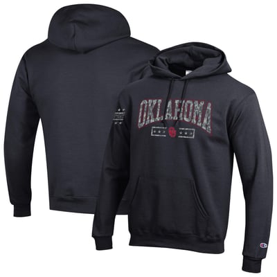 Oklahoma Sooners Champion Operation Hat Trick Camo Script Powerblend Fleece Hoodie - Black