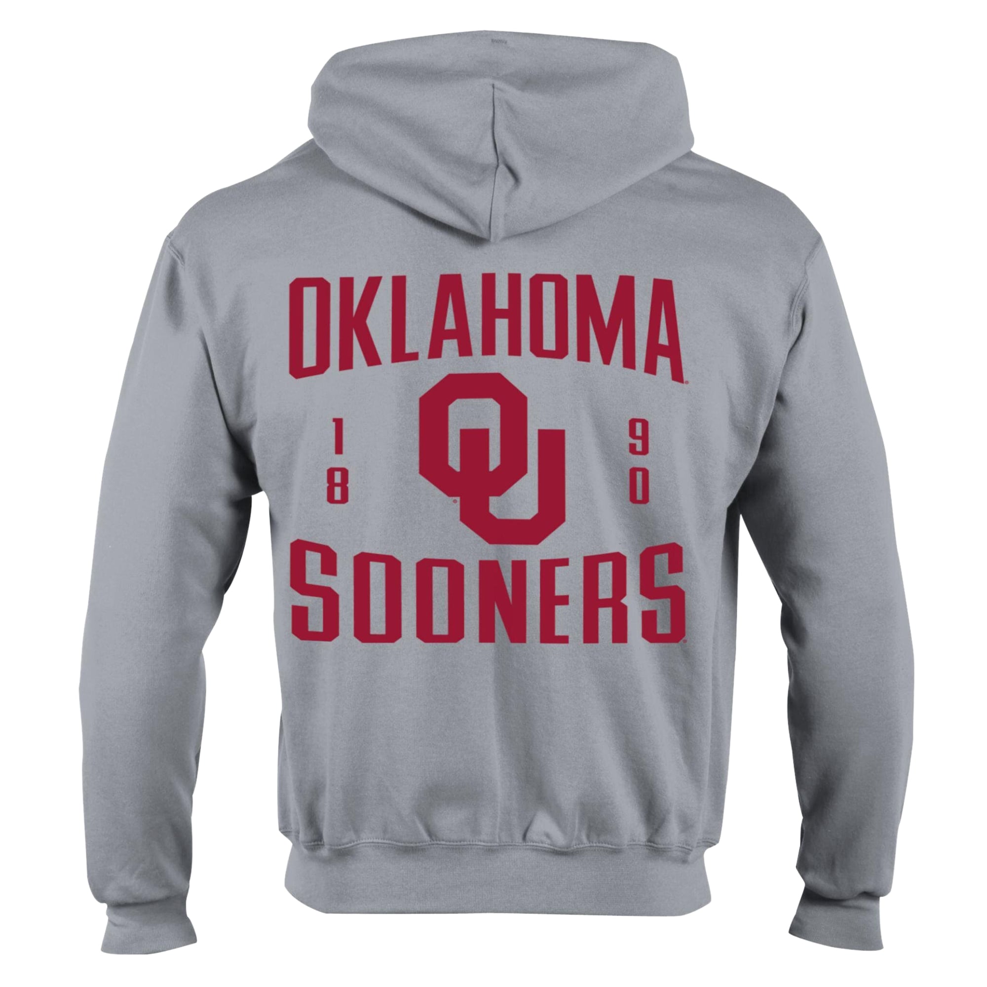 Men's Champion Heather Gray Oklahoma Sooners Varsity Powerblend Full-Zip Fleece Hoodie
