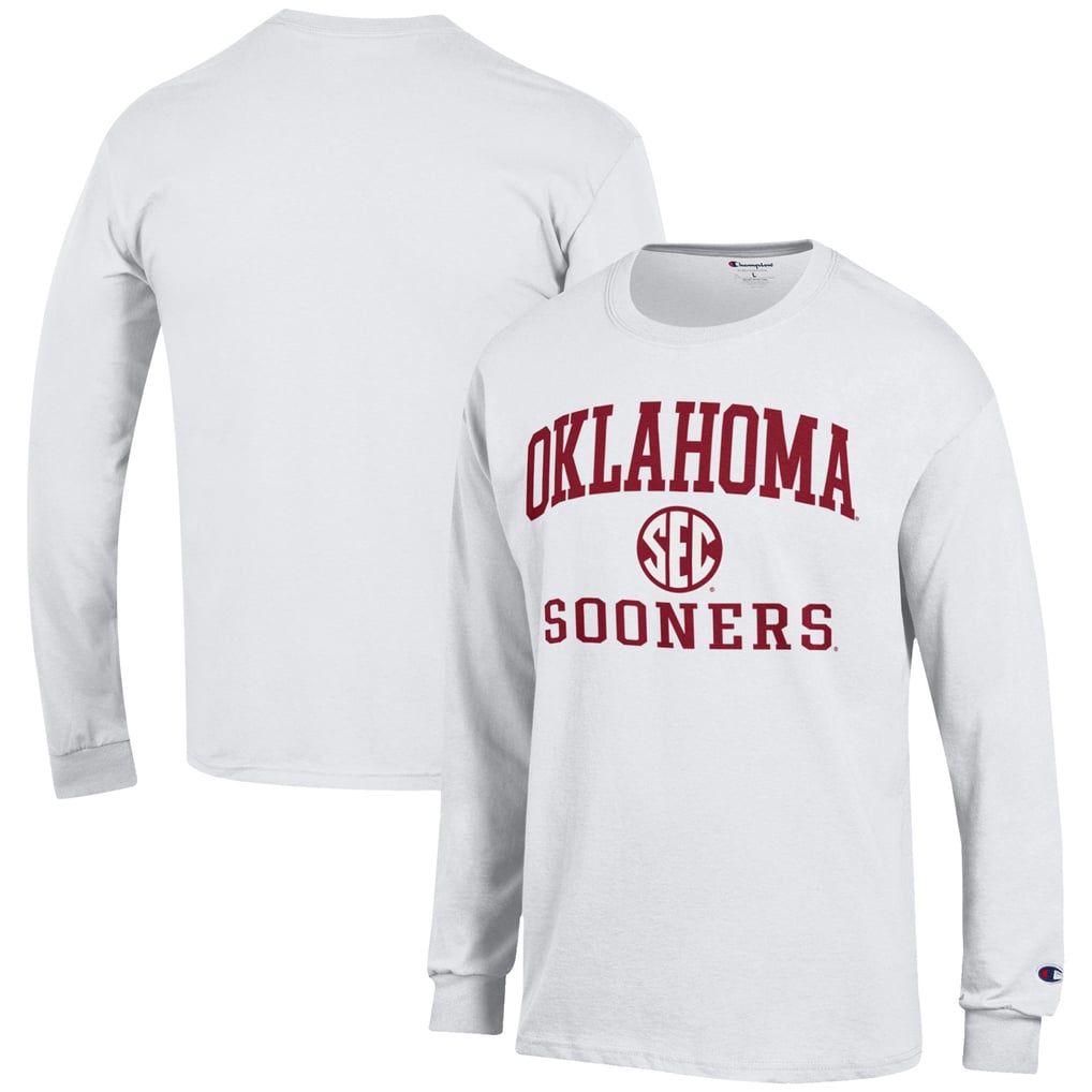 T-shirt Femme Distant Replays Oklahoma Sooners - Blanc Cassé/beige, Coton, Ajusté, Tailles S/M/L