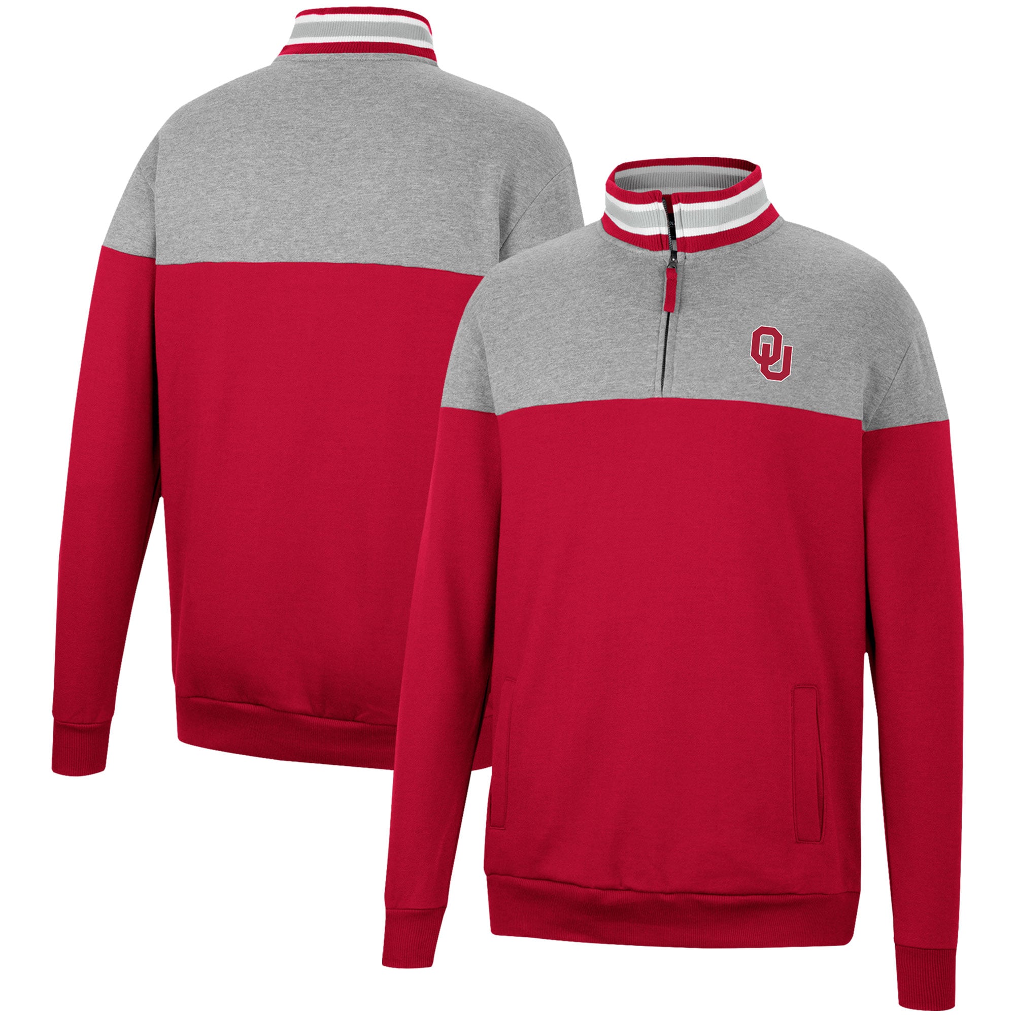 Men's Colosseum Heathered Gray/Cardinal Oklahoma Sooners Be the