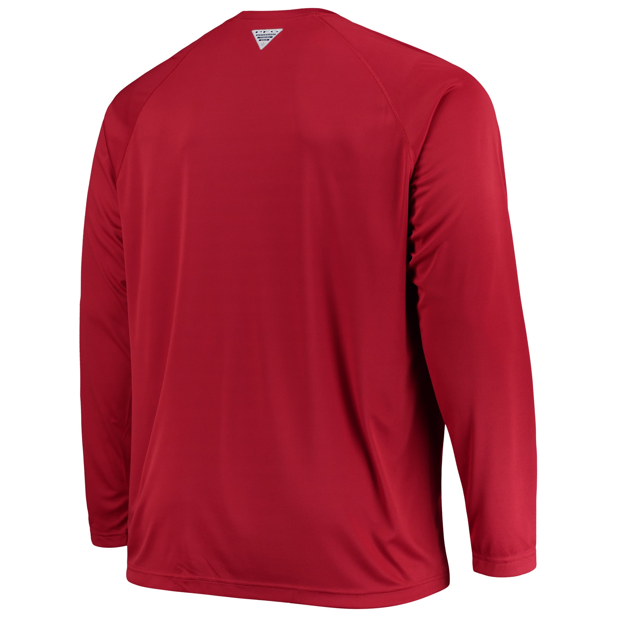 Men's Columbia Crimson Oklahoma Sooners Big & Tall Terminal Tackle Long Sleeve Omni-Shade T-Shirt