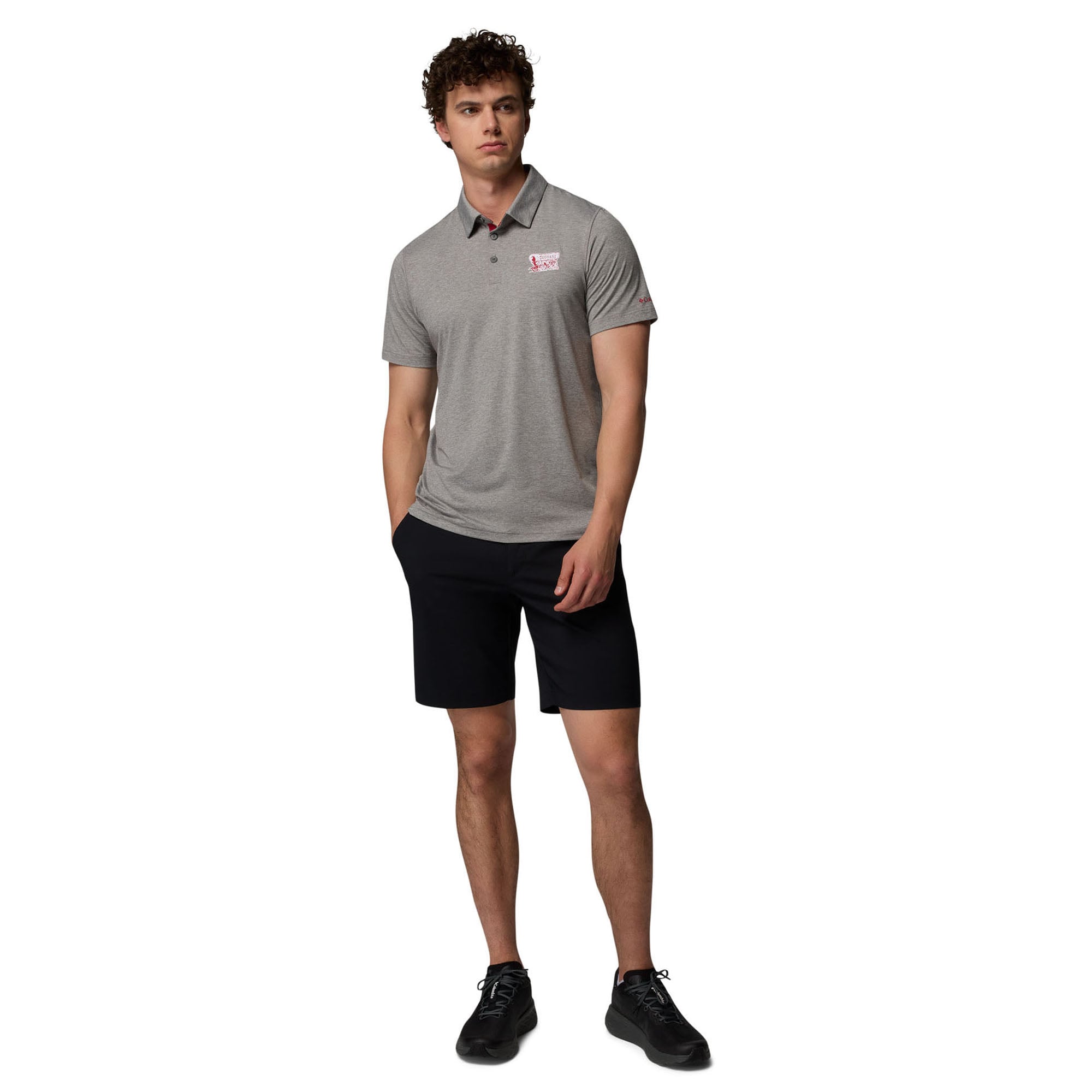 Men's Columbia Gray Oklahoma Sooners Trail Omni-Shade Polo