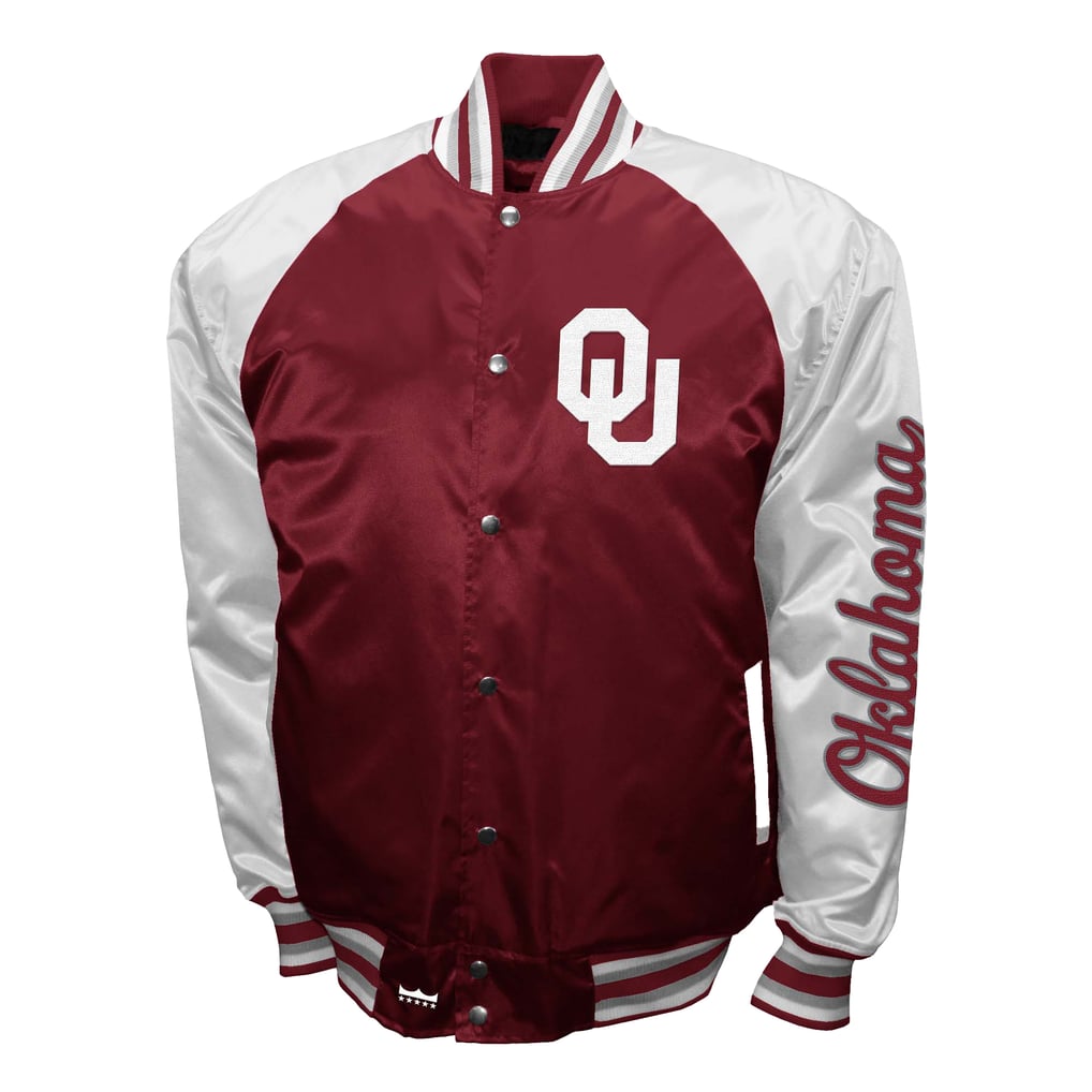 Men's Franchise Club Crimson Oklahoma Sooners The Game Satin Full-Snap ...