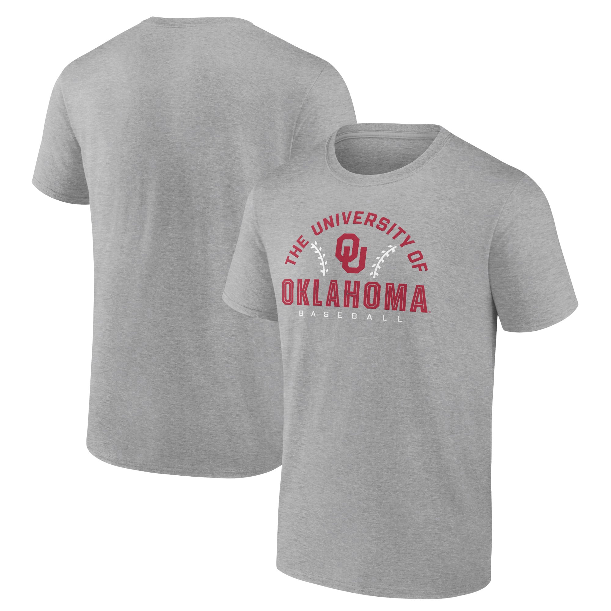 Men's Heather Gray Oklahoma Sooners Old School Baseball T-Shirt