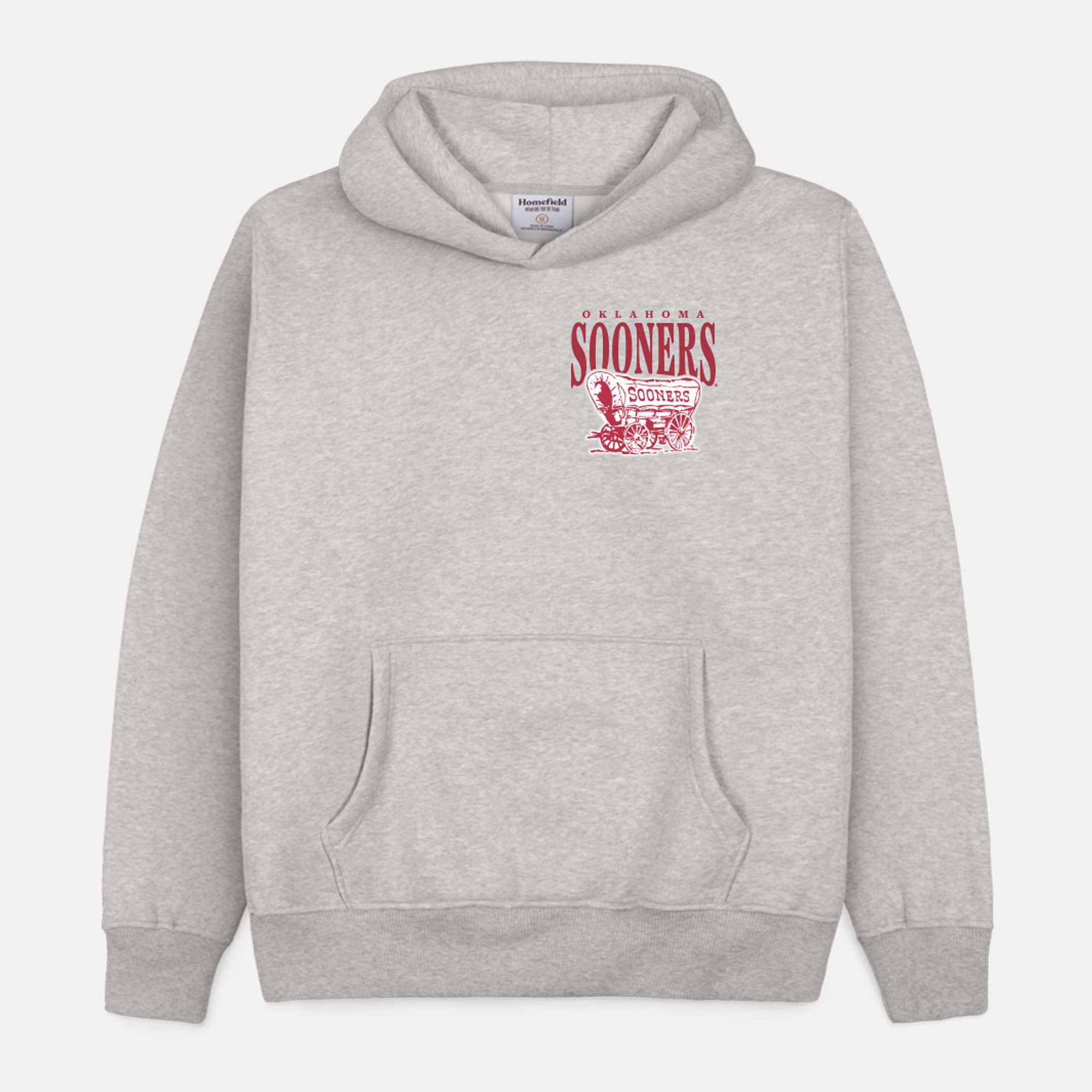 Sweat à capuche épais gris Homefield pour homme, Oklahoma Sooners (football américain).