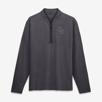  Oklahoma Sooners Jordan Brand Color Pop Victory Dri-FIT Half-Zip Pullover - Anthracite