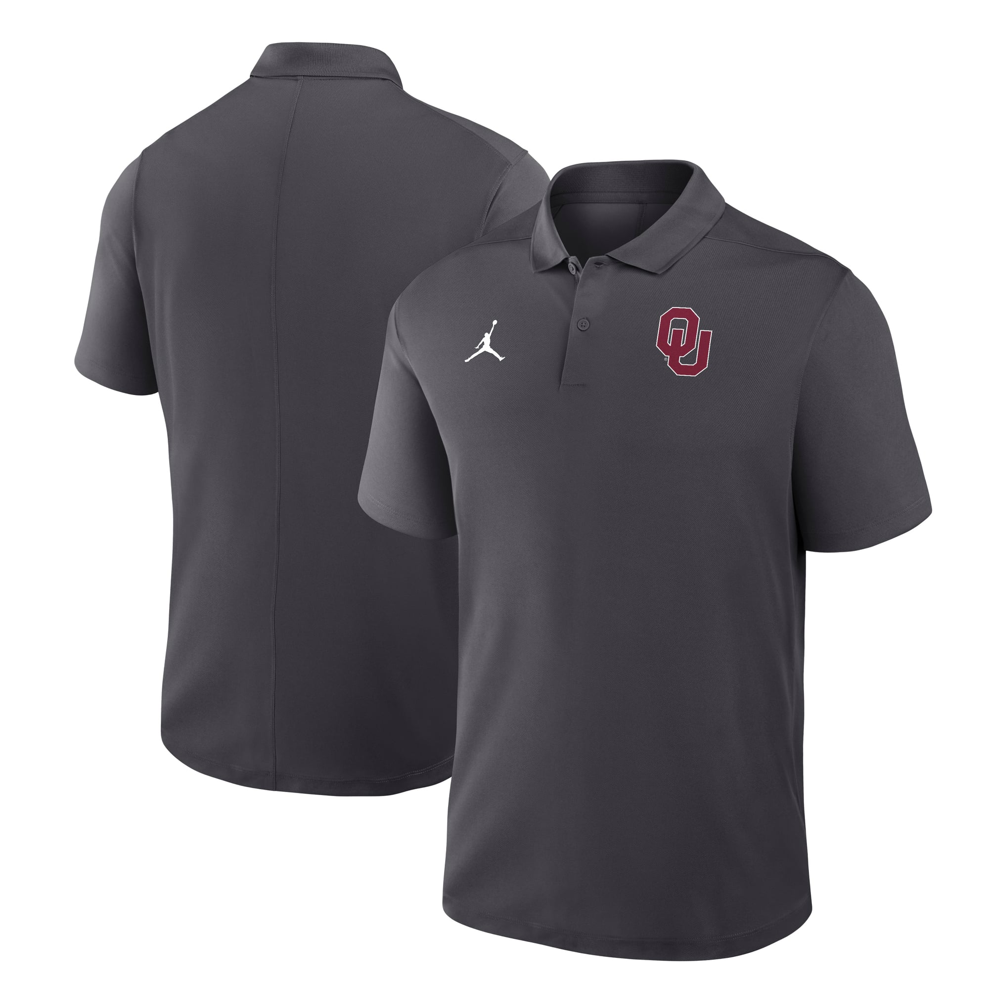 Polo Jordan Brand Oklahoma Sooners Dri-FIT Victory anthracite pour homme