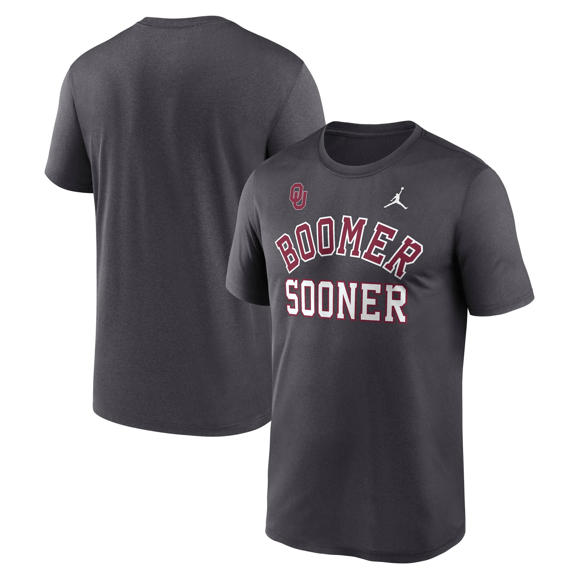 Men's Jordan Brand  Anthracite Oklahoma Sooners Primetime Arch Mantra Legend Dri-FIT T-Shirt