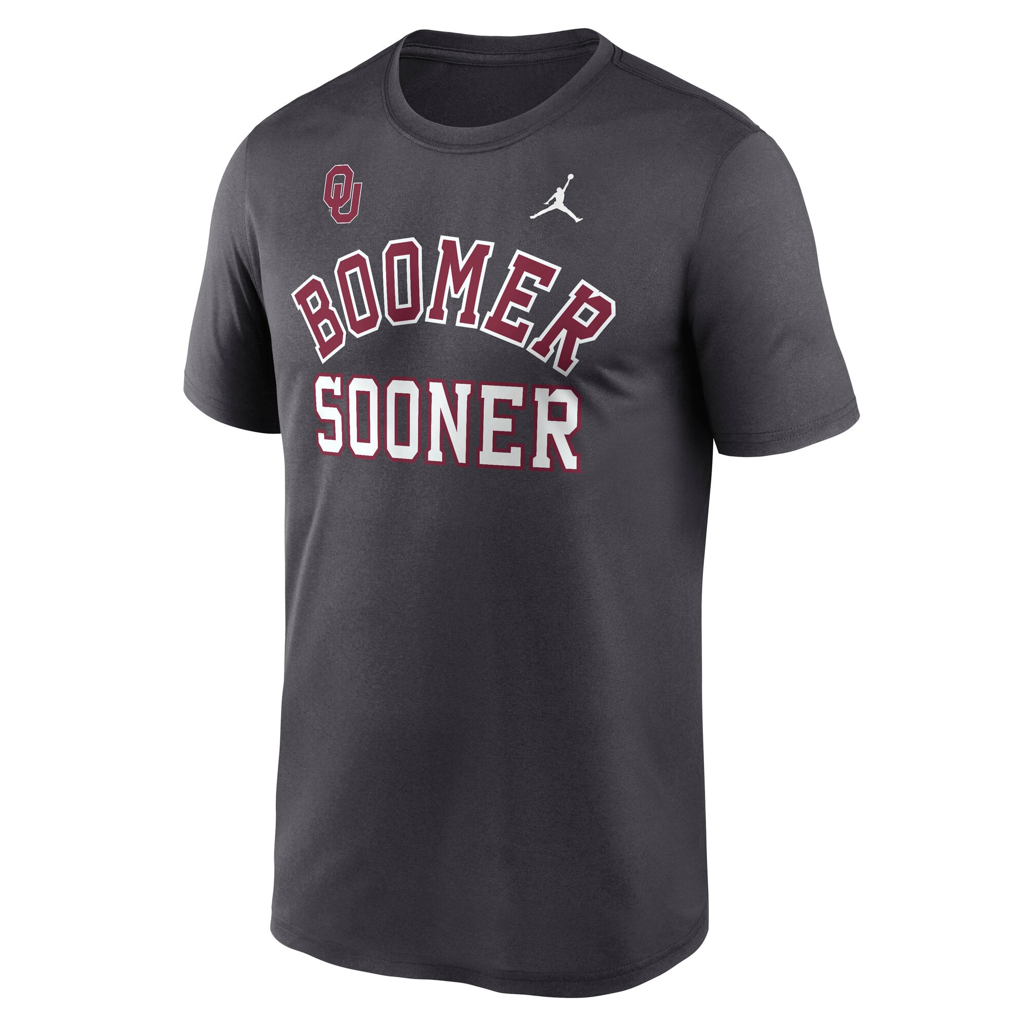 Men's Jordan Brand  Anthracite Oklahoma Sooners Primetime Arch Mantra Legend Dri-FIT T-Shirt
