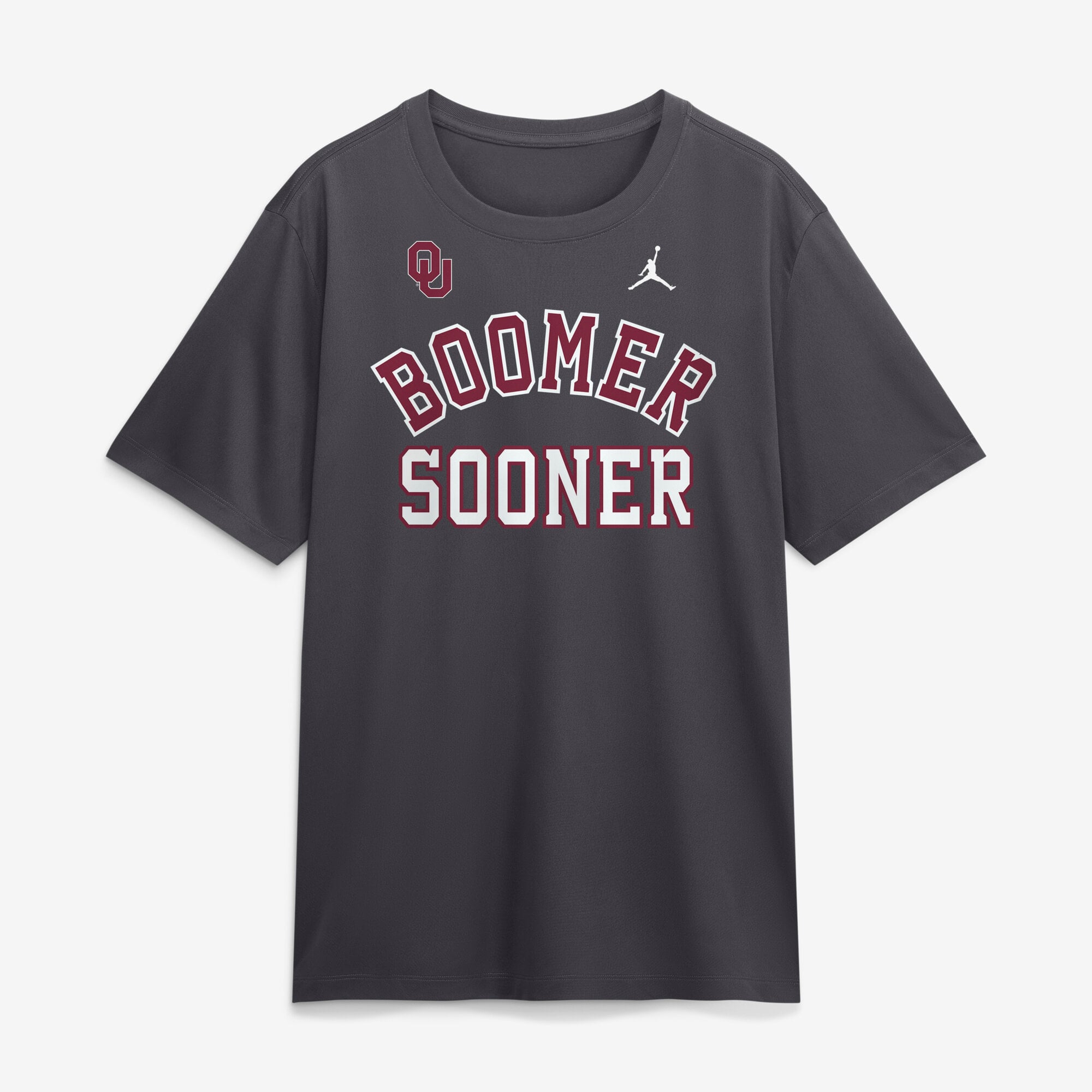 Men's Jordan Brand Anthracite Oklahoma Sooners Primetime Arch Mantra Legend Dri-FIT T-Shirt