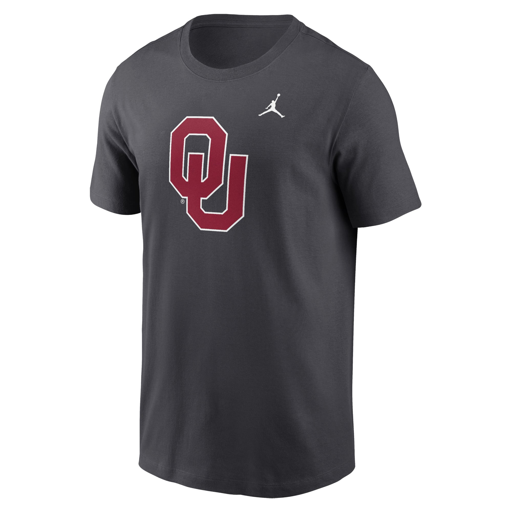 Men's Jordan Brand Anthracite Oklahoma Sooners Primetime Evergreen Logo T-Shirt