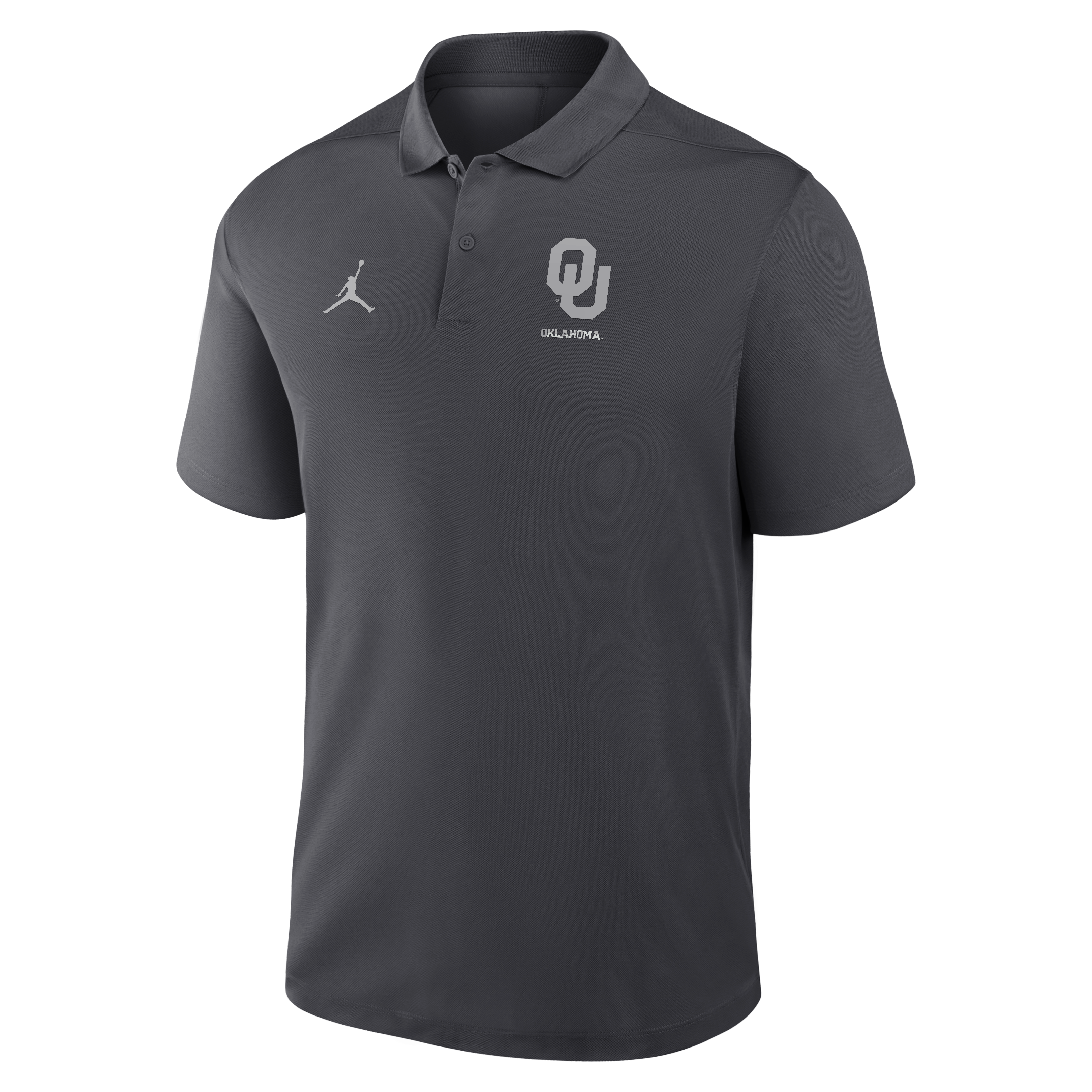 Polo Jordan Brand Oklahoma Sooners Victory Dri-FIT anthracite pour homme