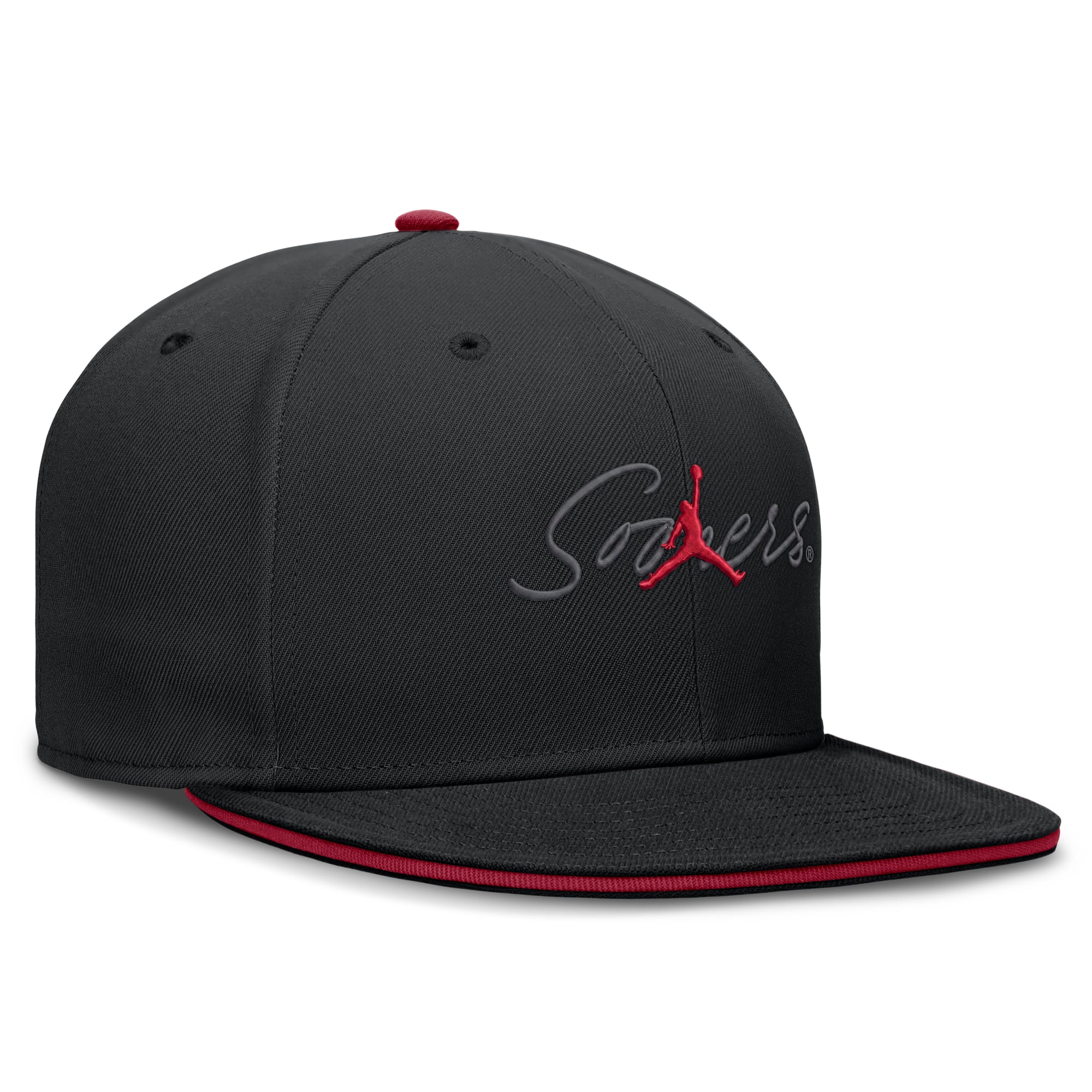 Casquette ajustée Jordan Brand noire Oklahoma Sooners Dri-FIT Primetime Script pour homme