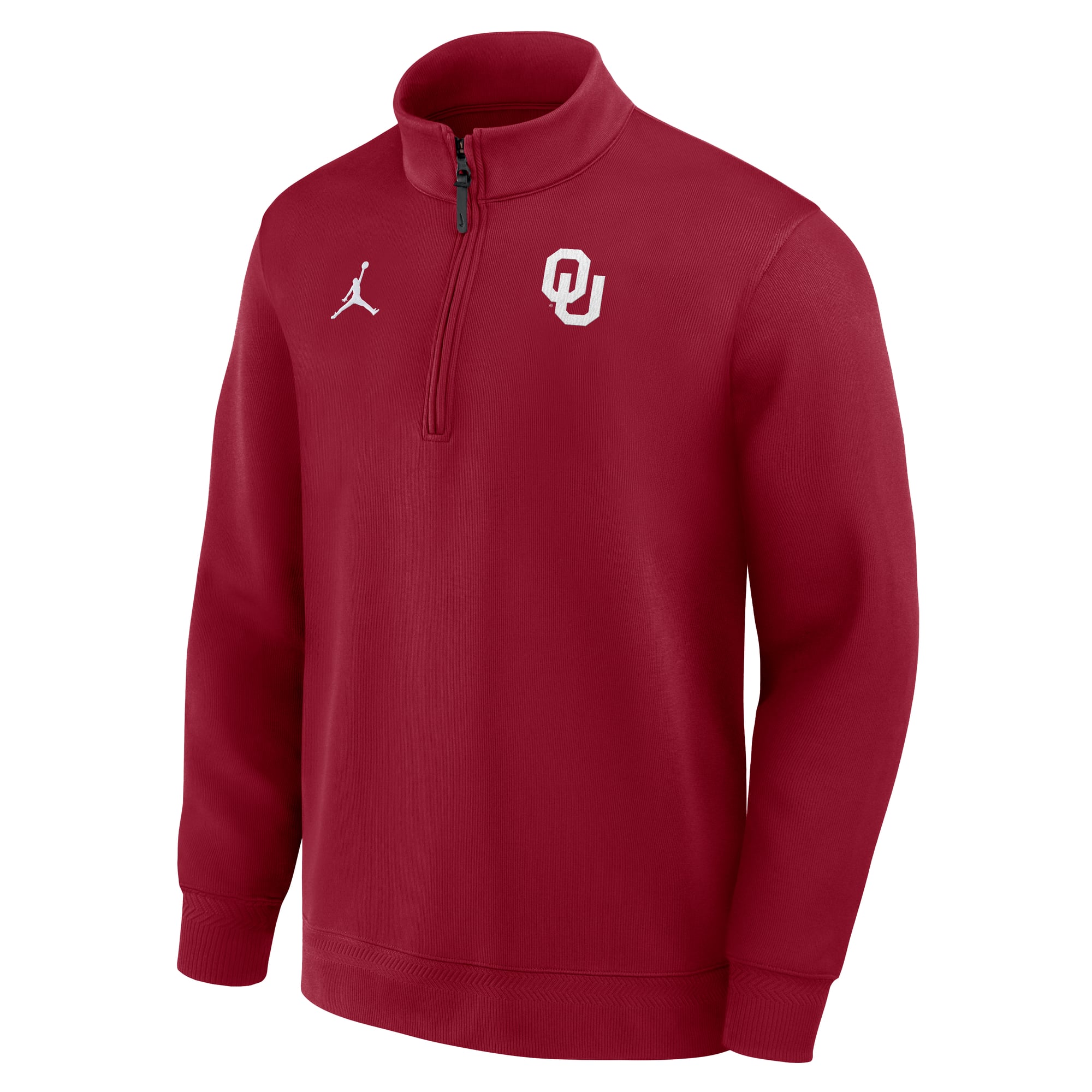 Men's Jordan Brand Crimson Oklahoma Sooners 2025 Coaches Premium Dri-FIT Half-Zip Pullover