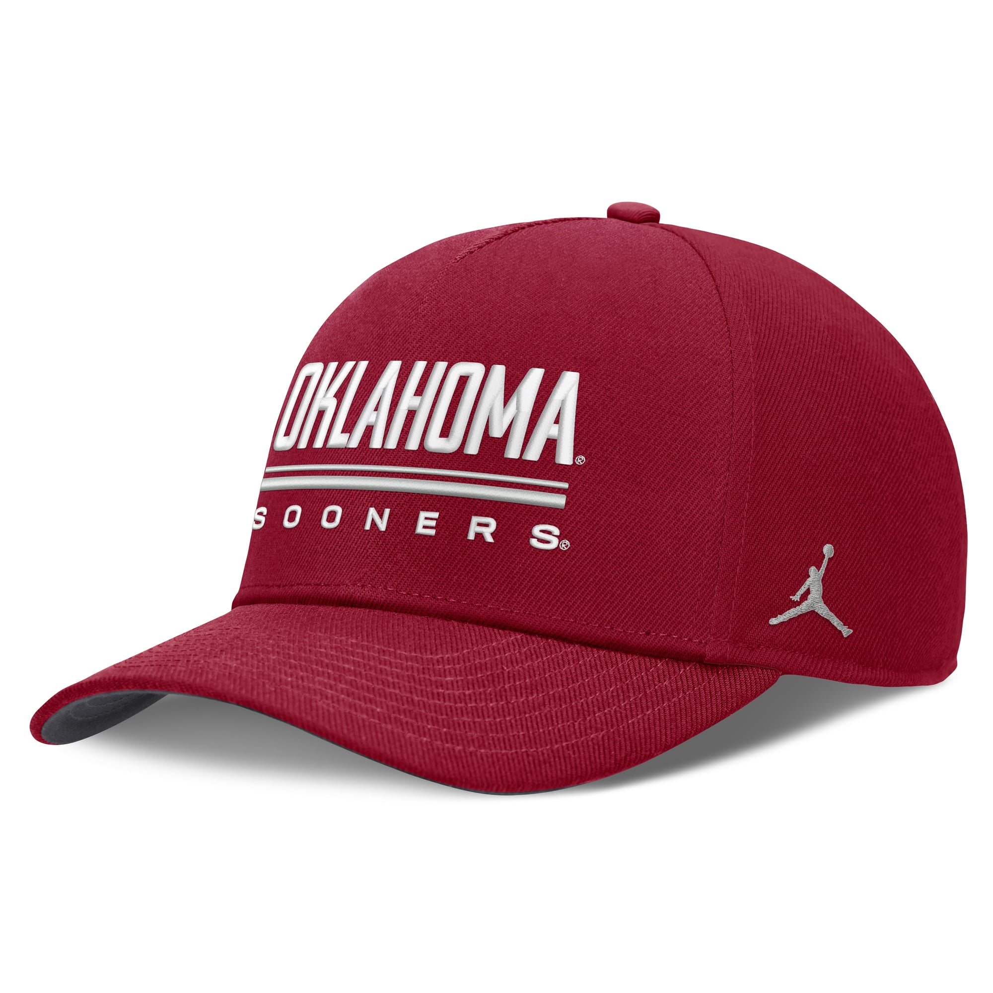 Casquette ajustable Jordan Brand Crimson Oklahoma Sooners 2026 Sideline Dri-FIT Rise pour homme