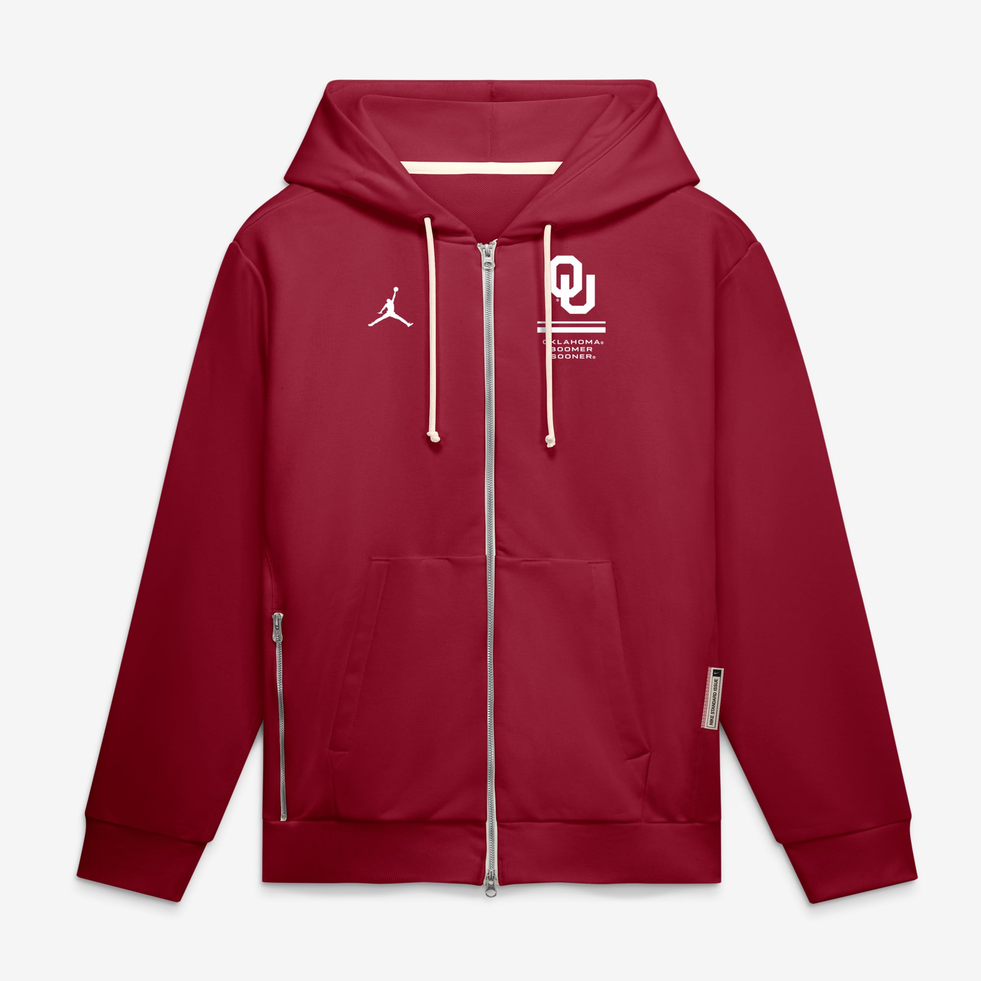 Men's Jordan Brand Crimson Oklahoma Sooners 2026 Sideline Standard Issue Dri-FIT Full-Zip Hoodie