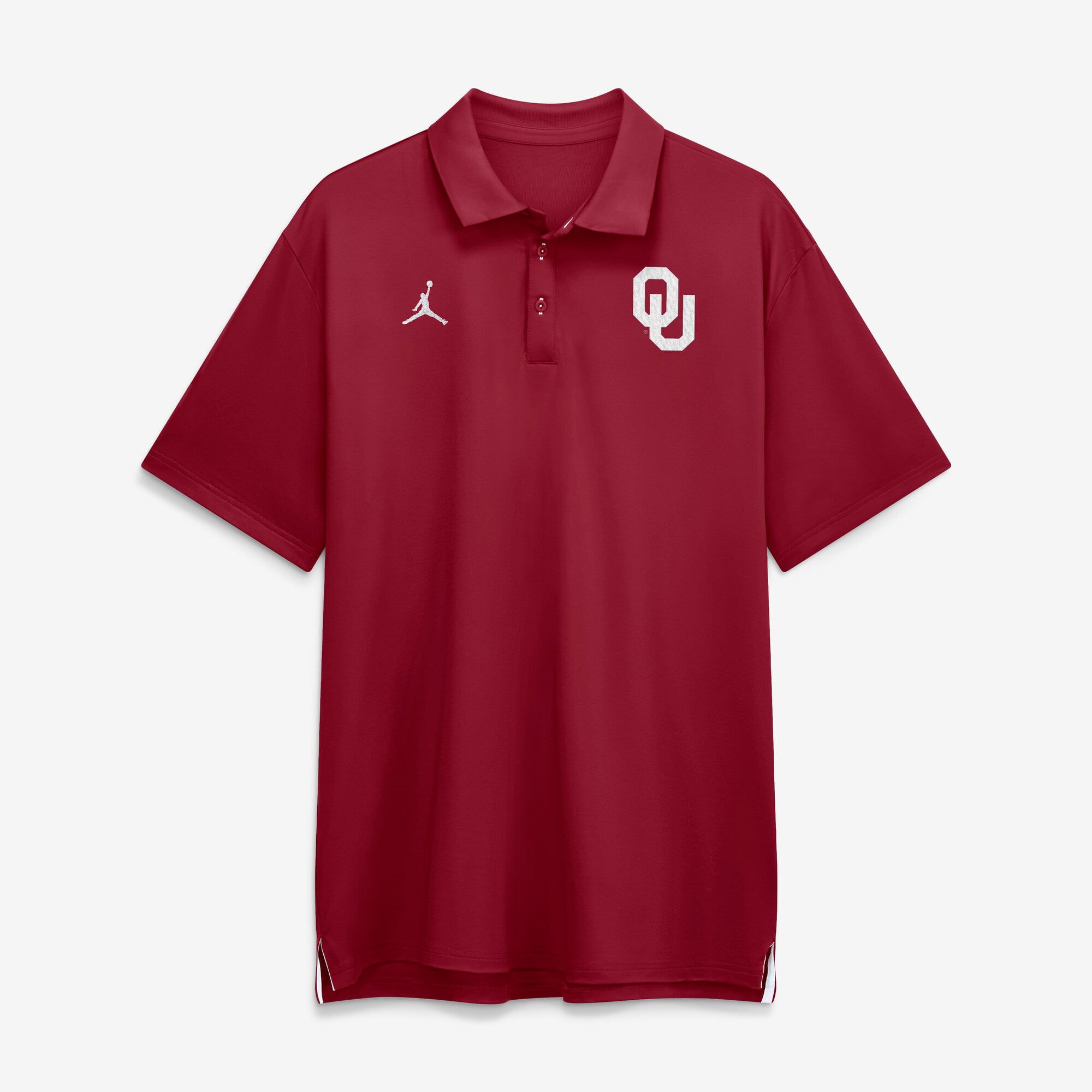 Polo Dri-FIT Jordan Brand Crimson Oklahoma Sooners 2026 Sideline Tour pour homme