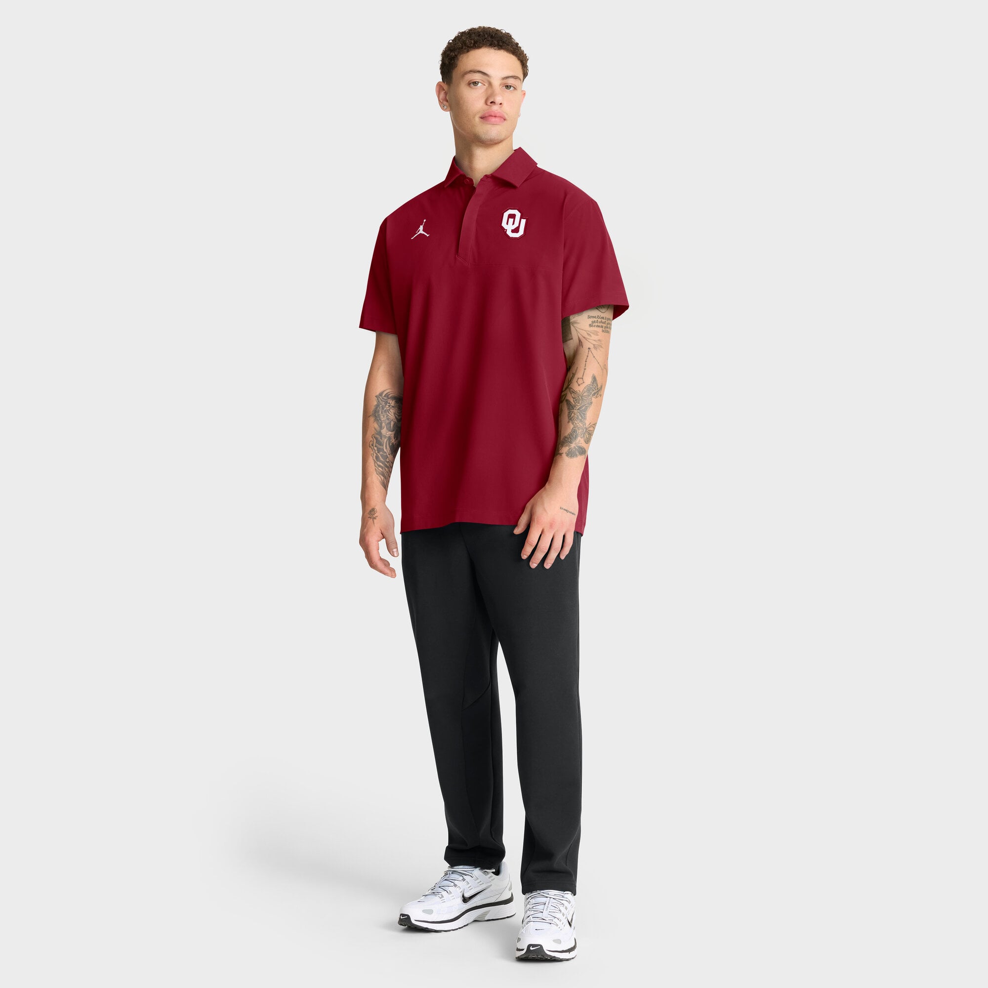 Men's Jordan Brand Crimson Oklahoma Sooners Coaches Sideline Dri-FIT Polo