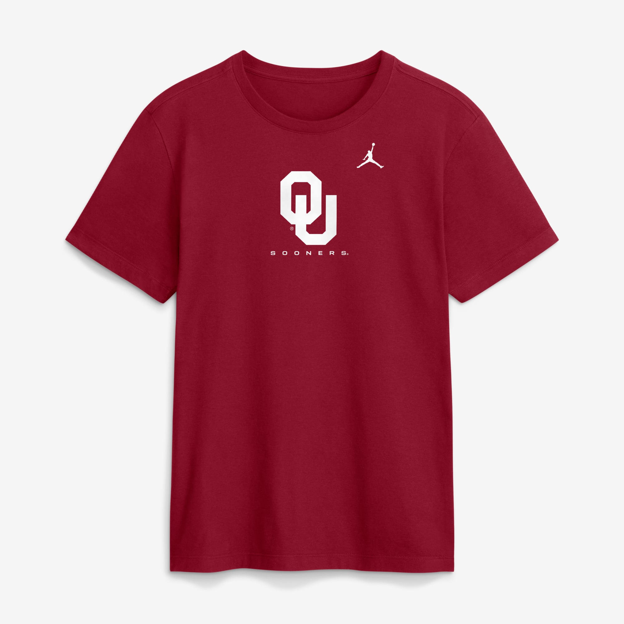 T-shirt Jordan Brand Crimson Oklahoma Sooners Courtside Dri-FIT pour homme