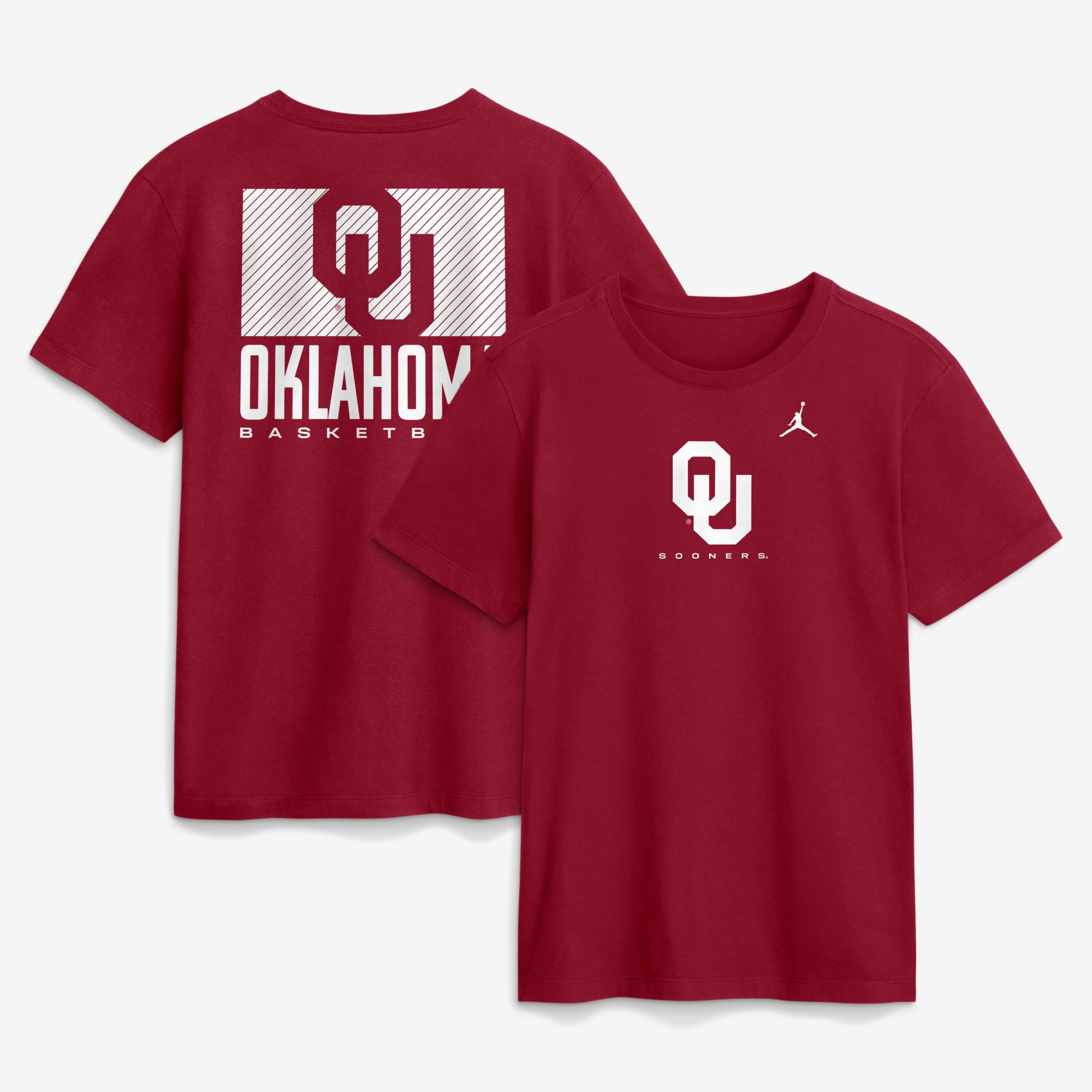 T-shirt Jordan Brand Crimson Oklahoma Sooners Courtside Dri-FIT pour homme