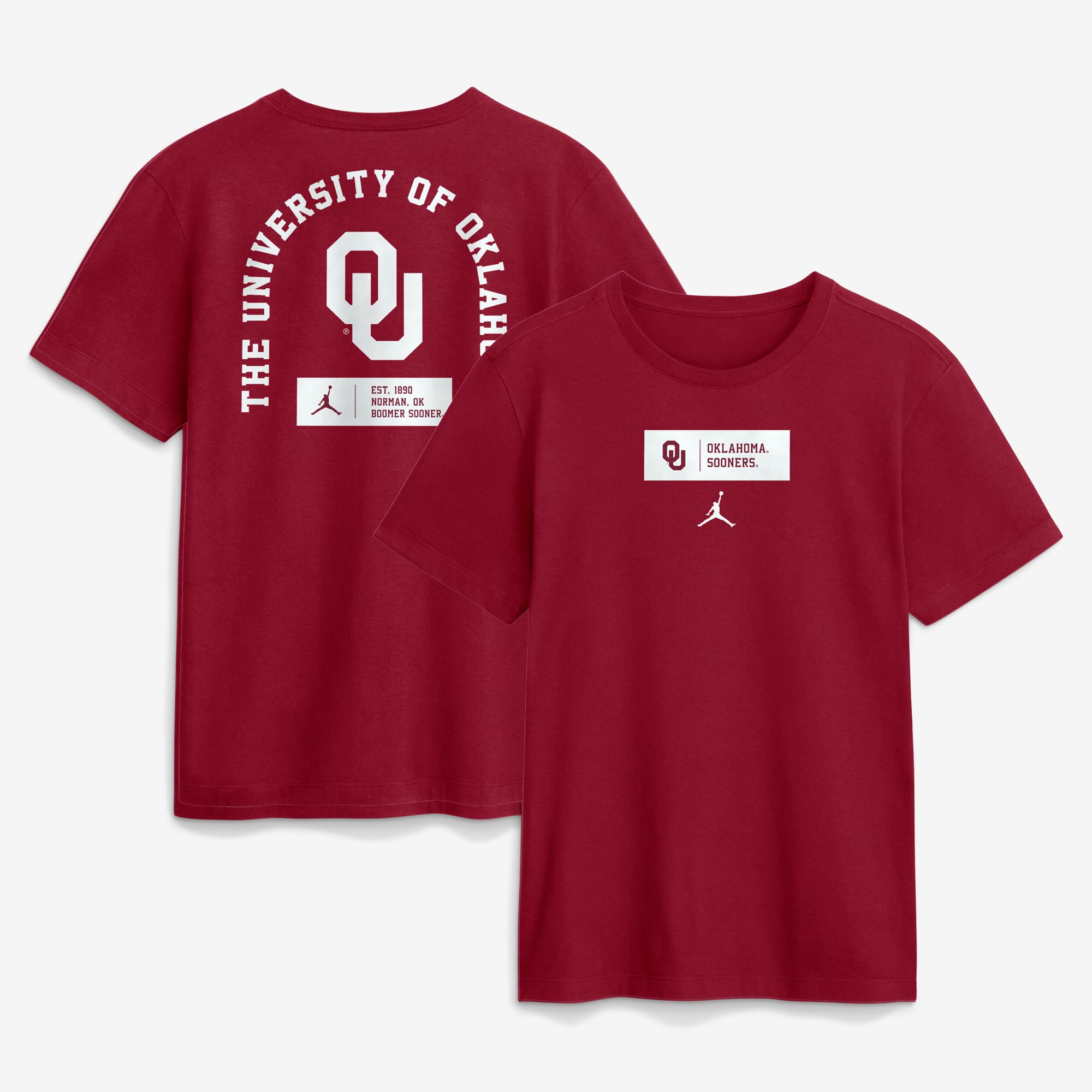Men's Jordan Brand Crimson Oklahoma Sooners Primetime Crew T-Shirt