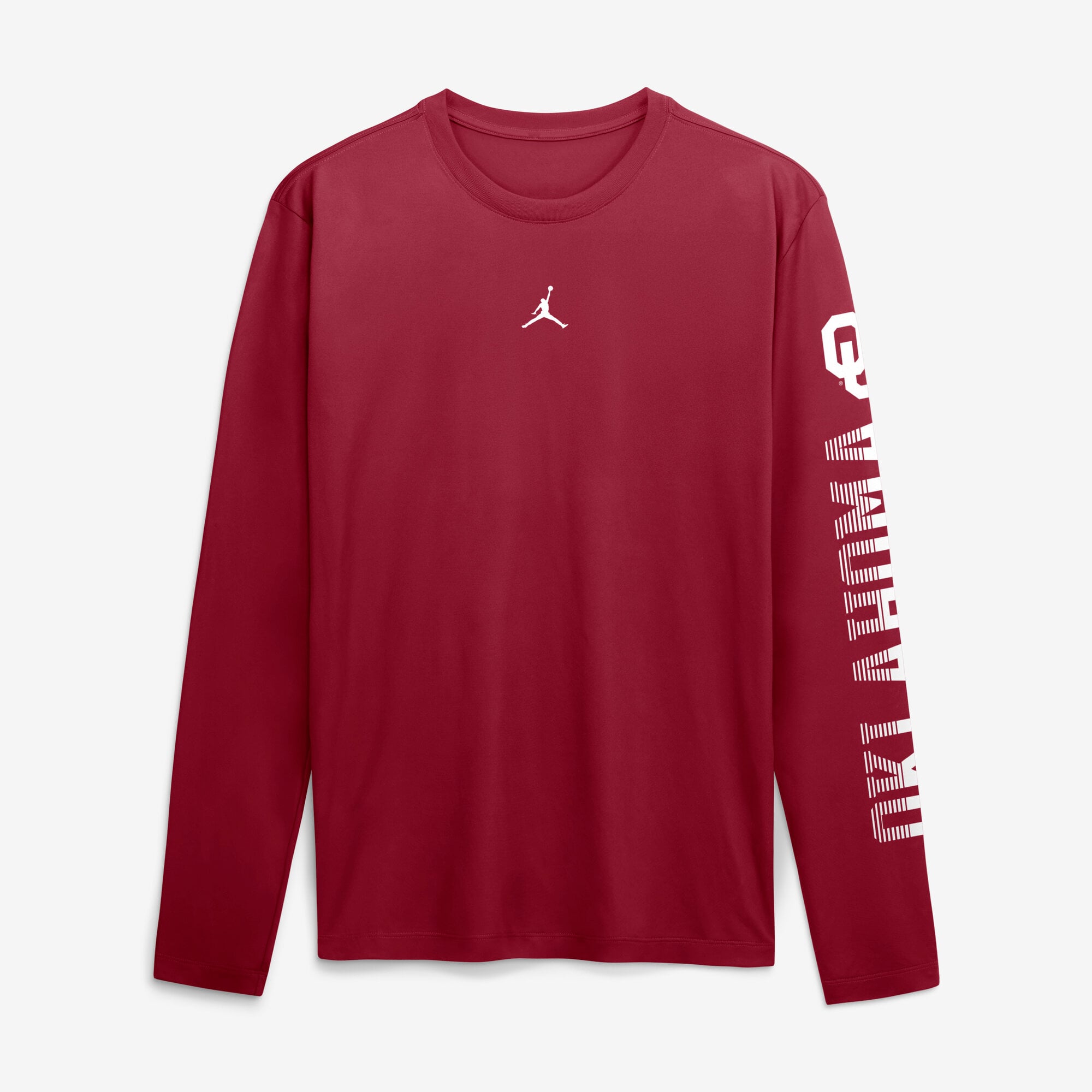 Men's Jordan Brand  Crimson Oklahoma Sooners Primetime Logo Sleeve Legend Dri-FIT Long T-Shirt