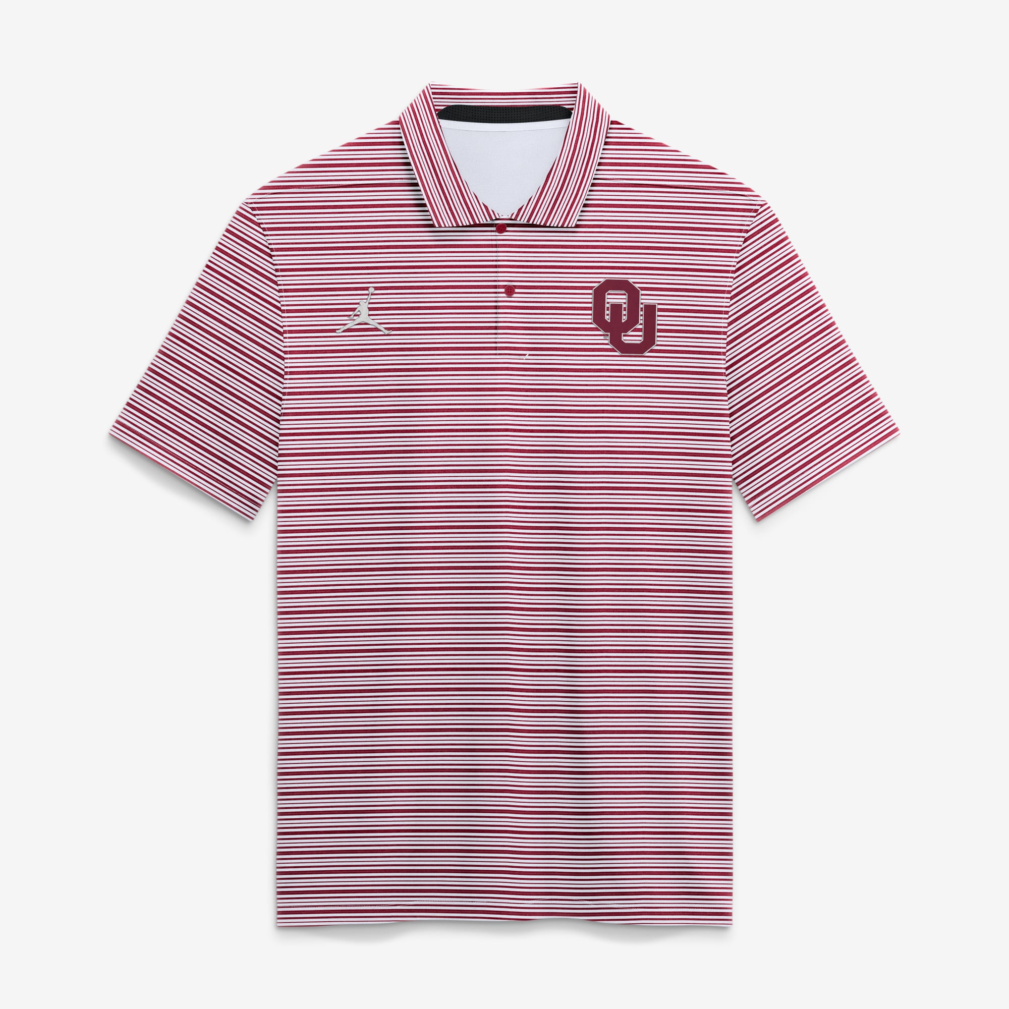 Polo rayé Dri-FIT Primetime Vapor Crimson Oklahoma Sooners de Jordan Brand pour homme