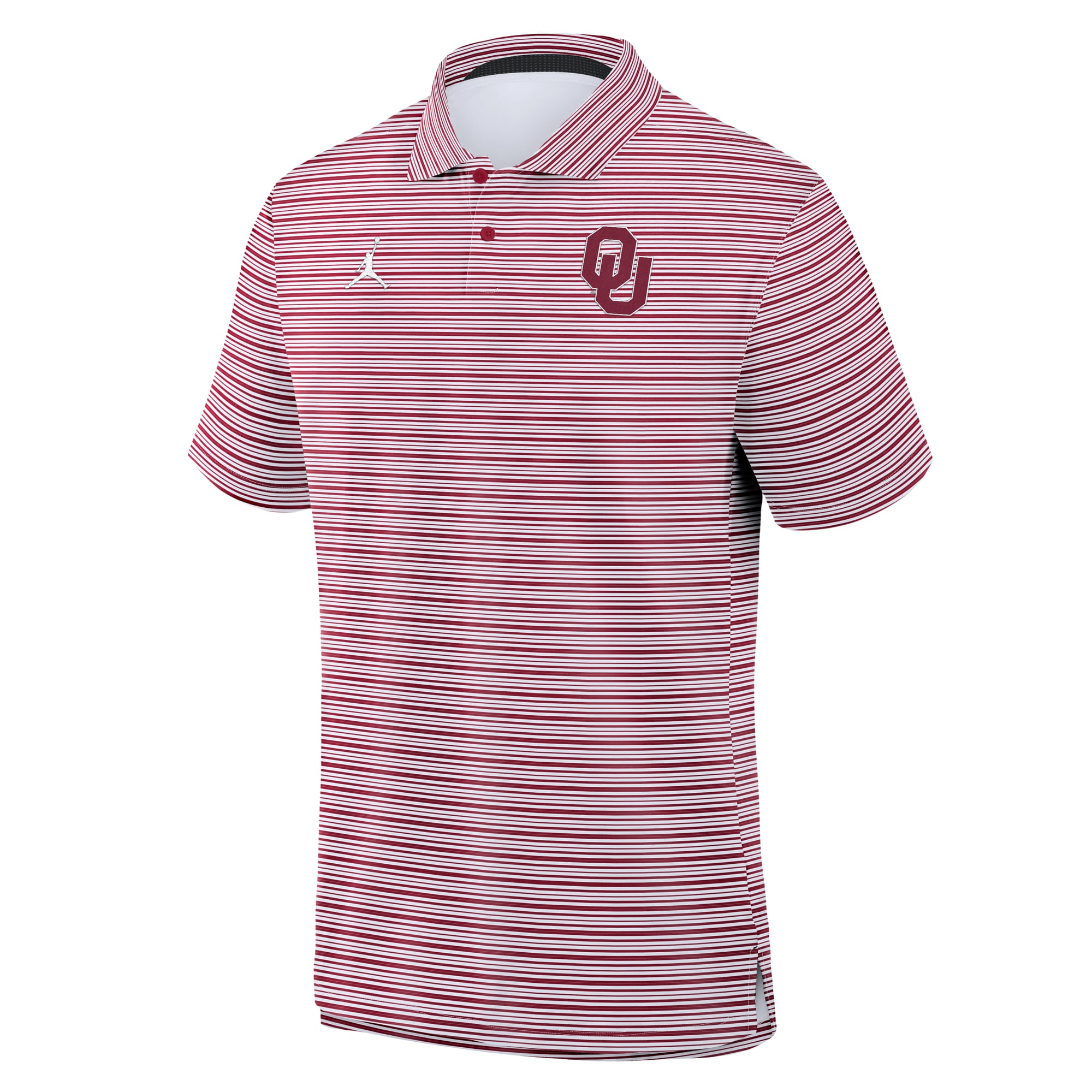 Polo rayé Dri-FIT Primetime Vapor Crimson Oklahoma Sooners de Jordan Brand pour homme