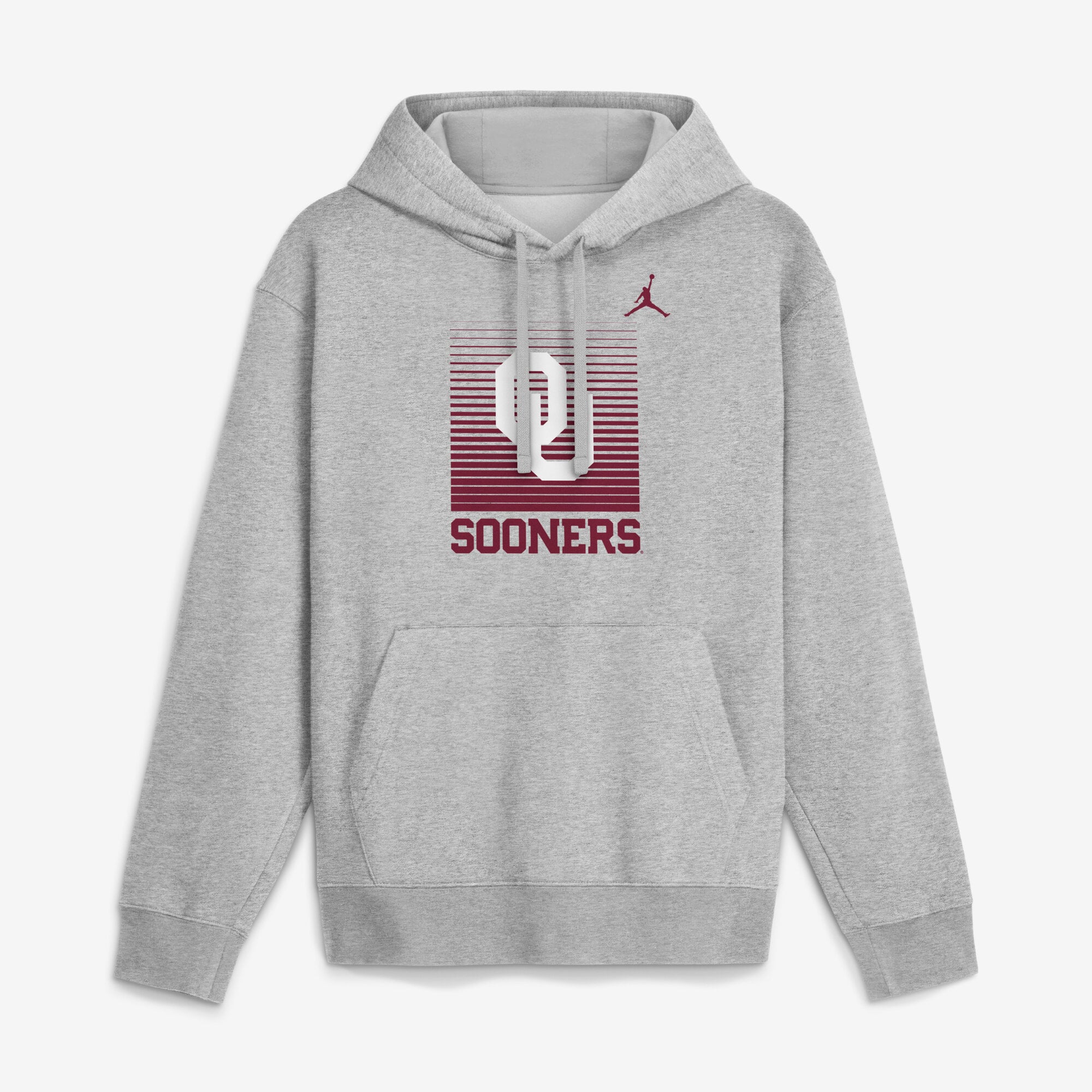 Sweat à capuche Jordan Brand Heather Gray Oklahoma Sooners Primetime Gradient Square Club pour homme