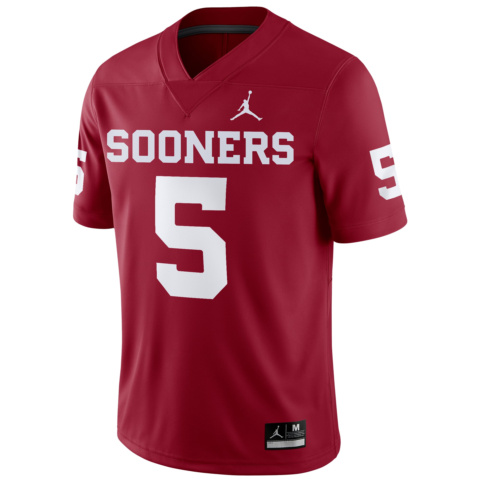Men's Jordan Brand Marquise Brown Crimson Oklahoma Sooners Game Jersey