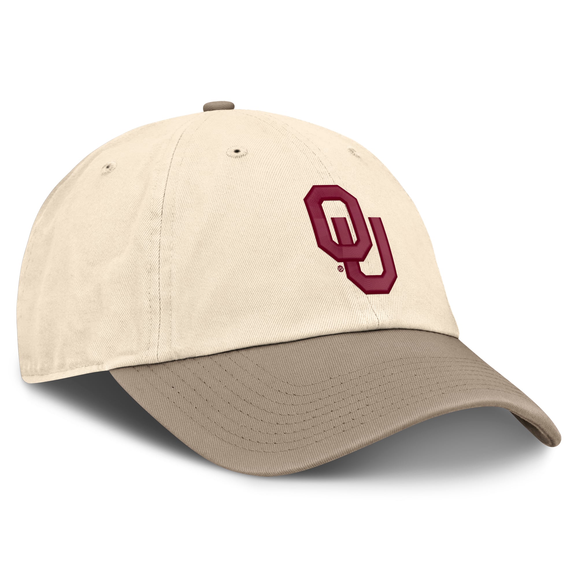 Men's Jordan Brand Natural/Khaki Oklahoma Sooners Two-Tone Club Adjustable Hat