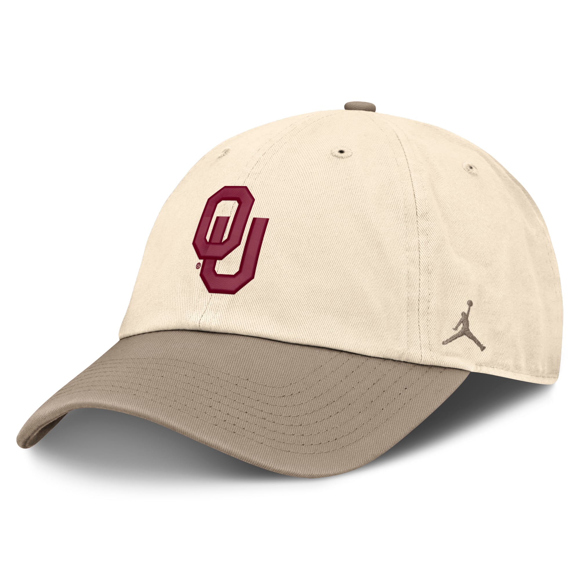 Casquette ajustable bicolore Jordan Brand Natural/Khaki Oklahoma Sooners Club pour homme