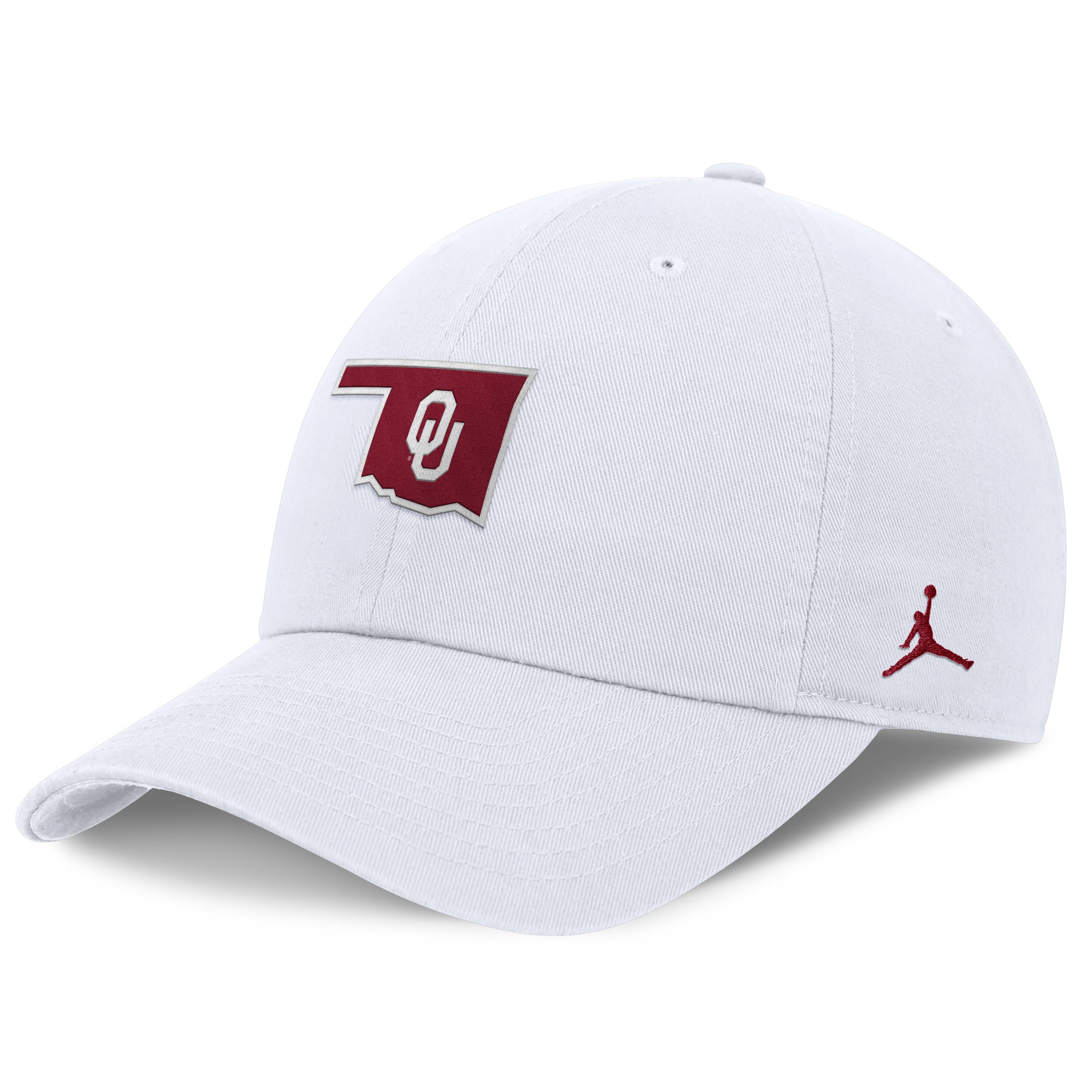 Men's Jordan Brand White Oklahoma Sooners Club Dri-FIT Adjustable Hat