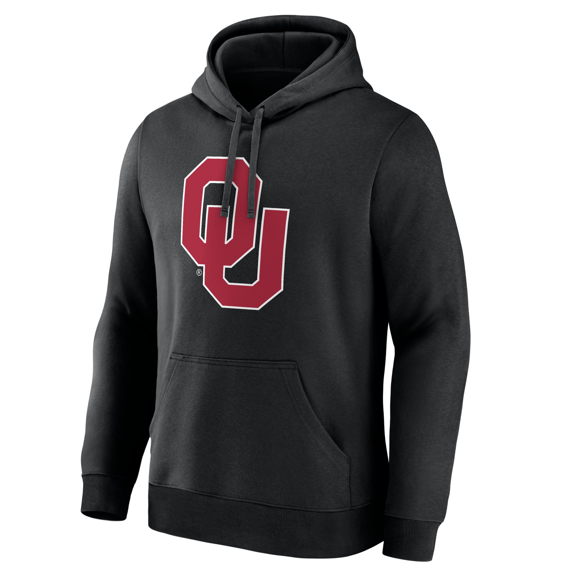 Men's Logo Athletic Black Oklahoma Sooners Primary Fleece Pullover Hoodie