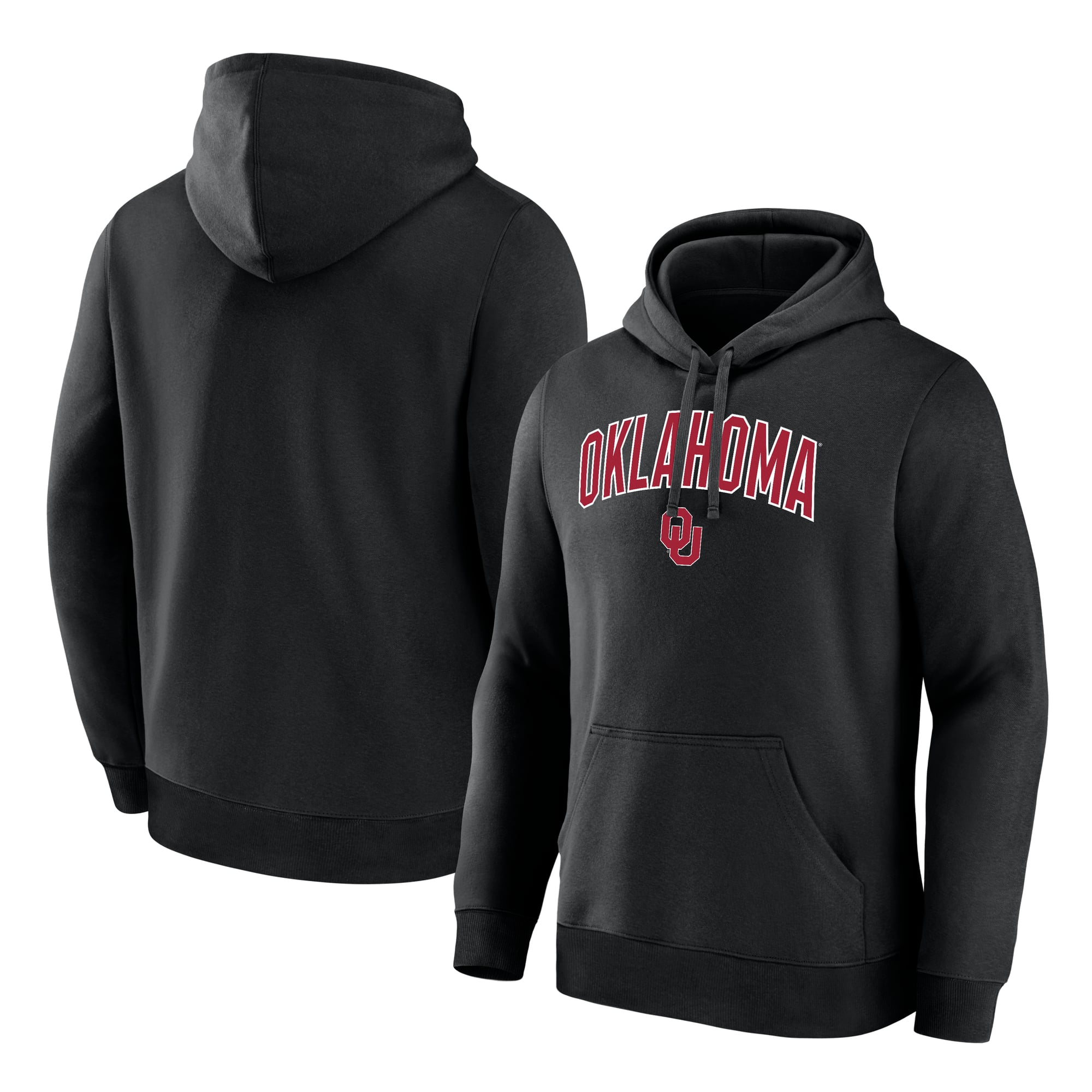 Sweat à capuche en polaire noir logo principal des Oklahoma Sooners pour homme