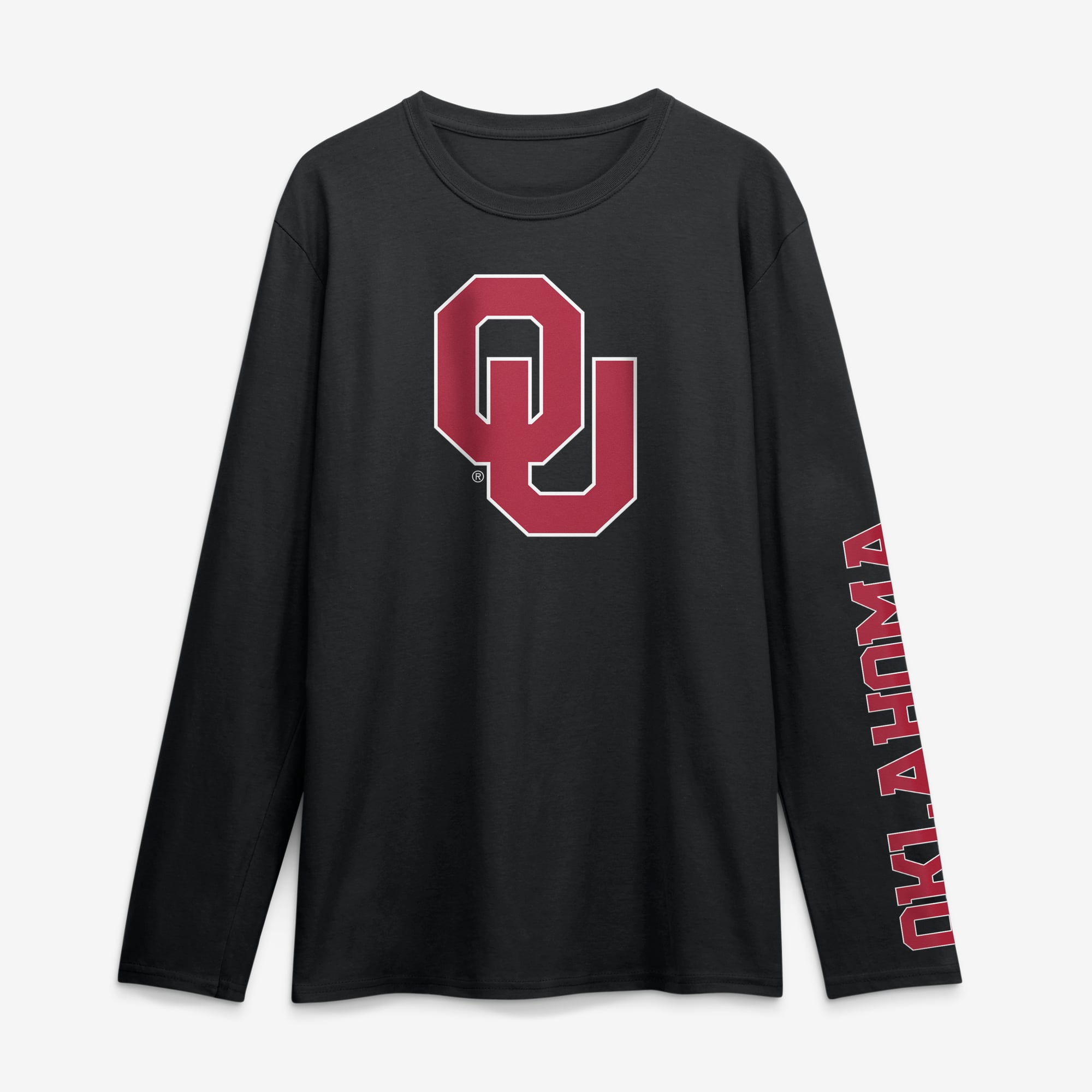 Men's Logo Athletic Heather Gray Oklahoma Sooners Primary Long Sleeve T-Shirt