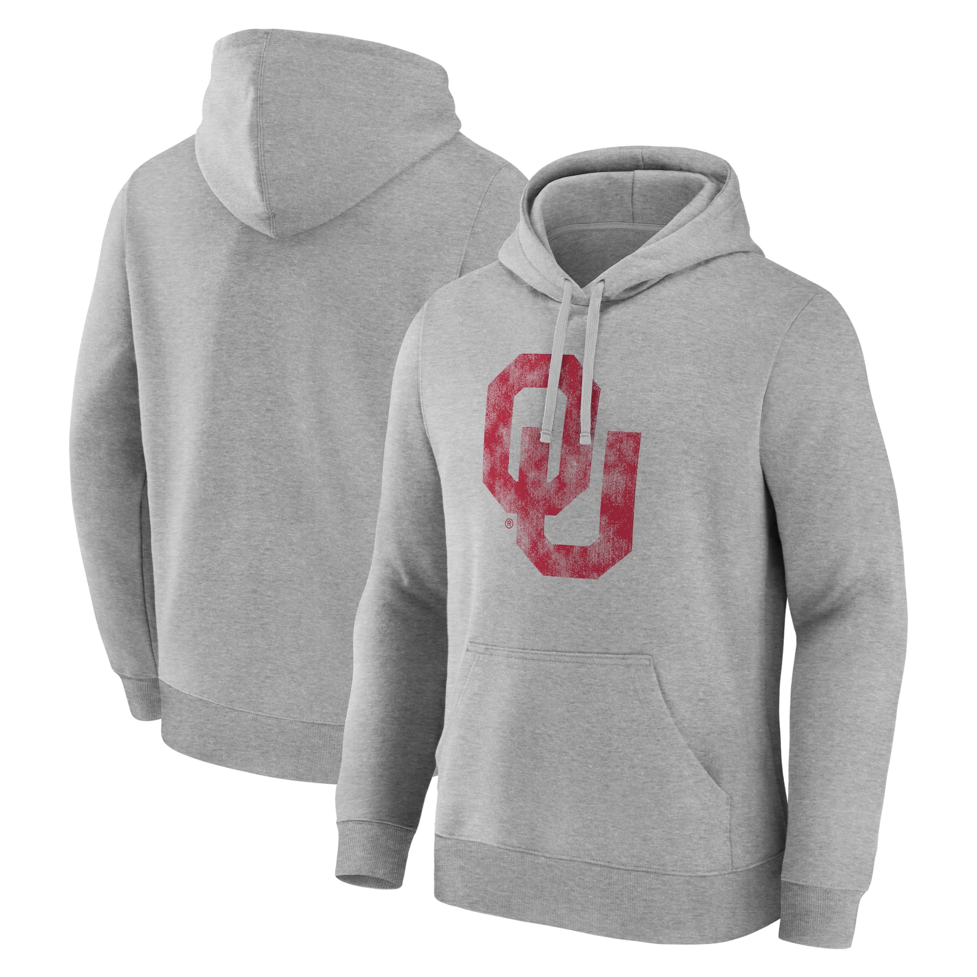 Sweat à capuche en polaire gris chiné pour homme