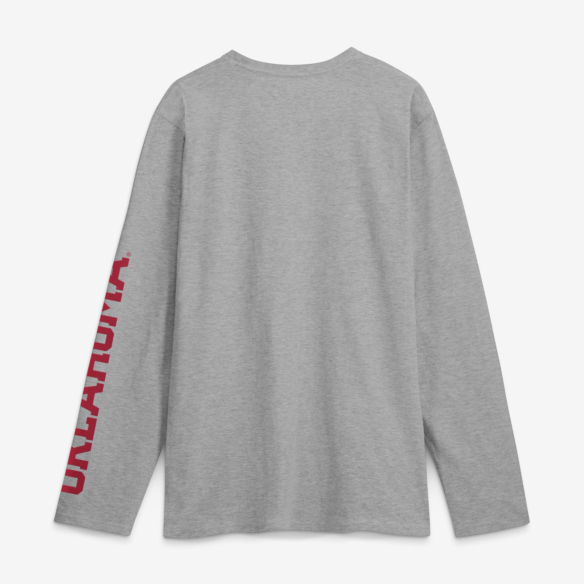 Men's Logo Athletic Heather Gray Oklahoma Sooners Primary Long Sleeve T-Shirt