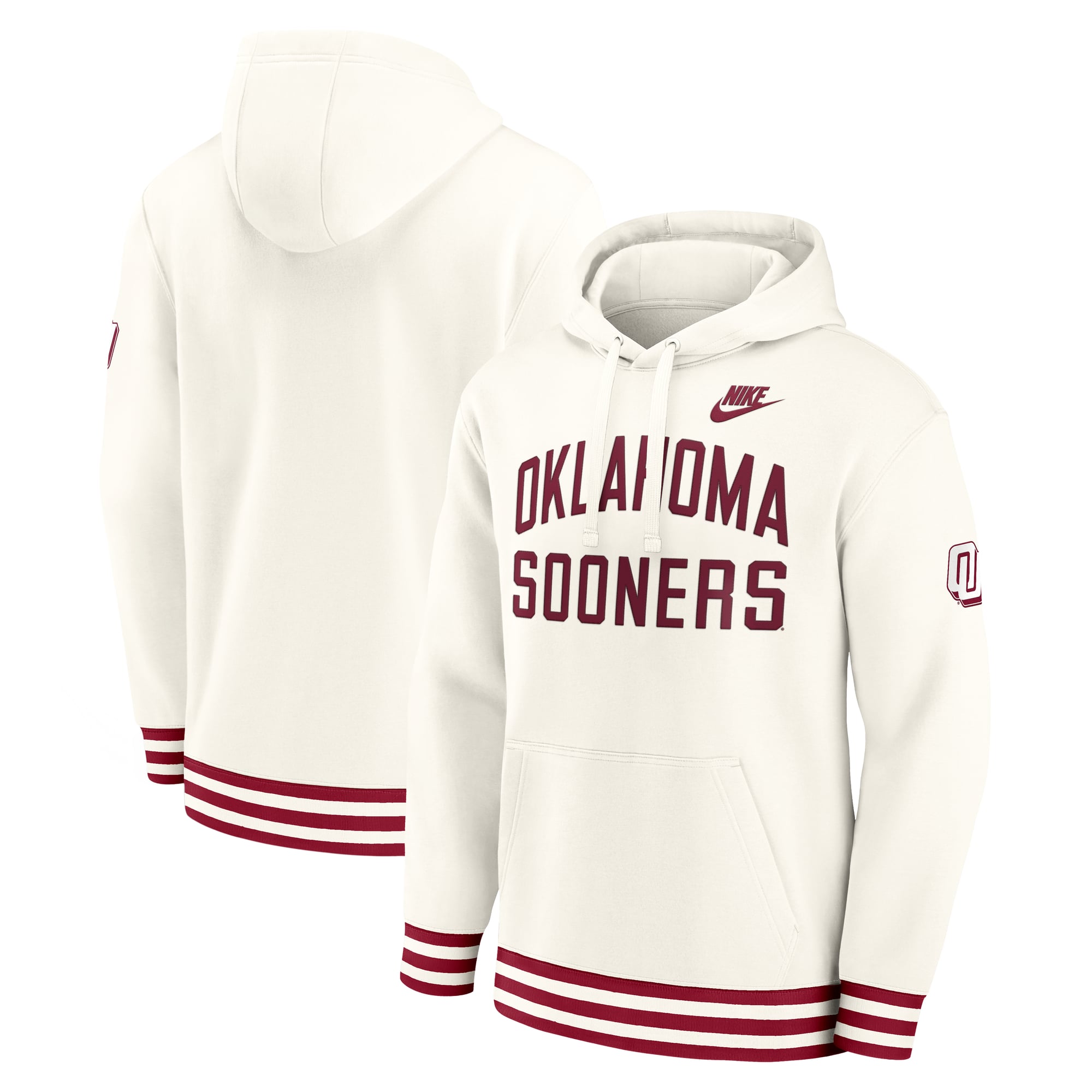 Men's Nike Cream Oklahoma Sooners Legacy Retro Pullover Hoodie