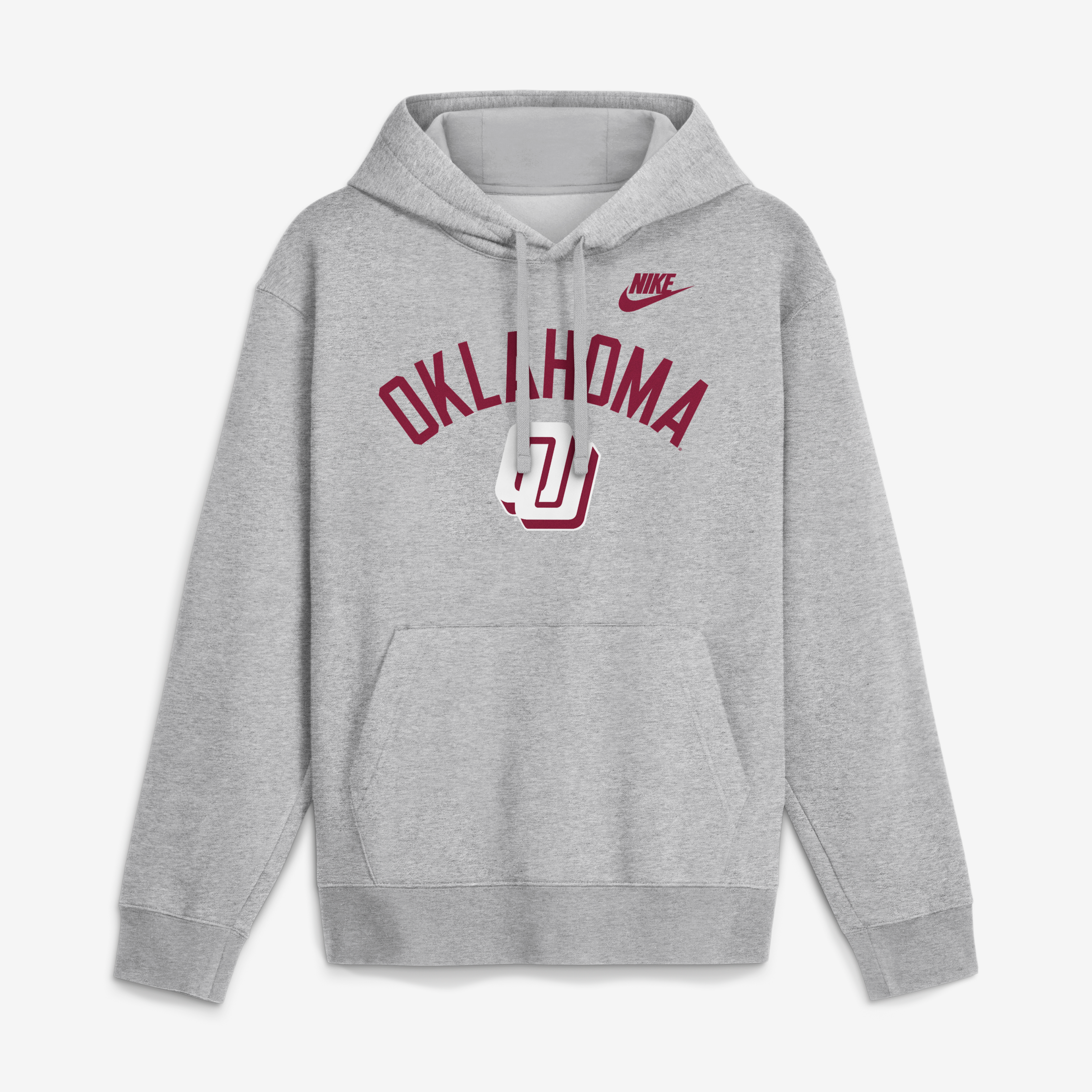 Men's Nike Heather Gray Oklahoma Sooners Legacy Arch Club Hoodie