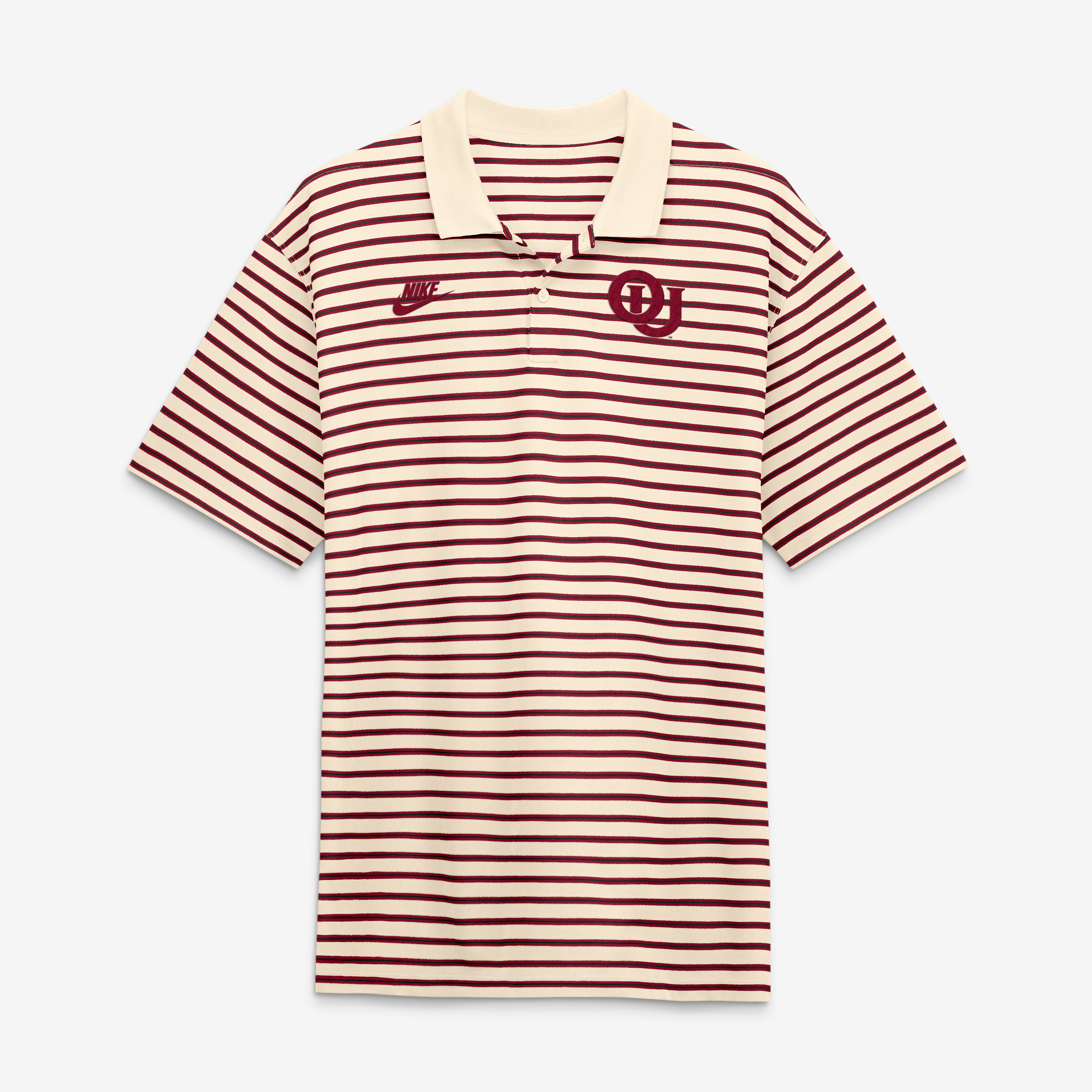 Map Of Dri Men's Nike Natural/Crimson Oklahoma Sooners Striped Primary Logo Dri ...