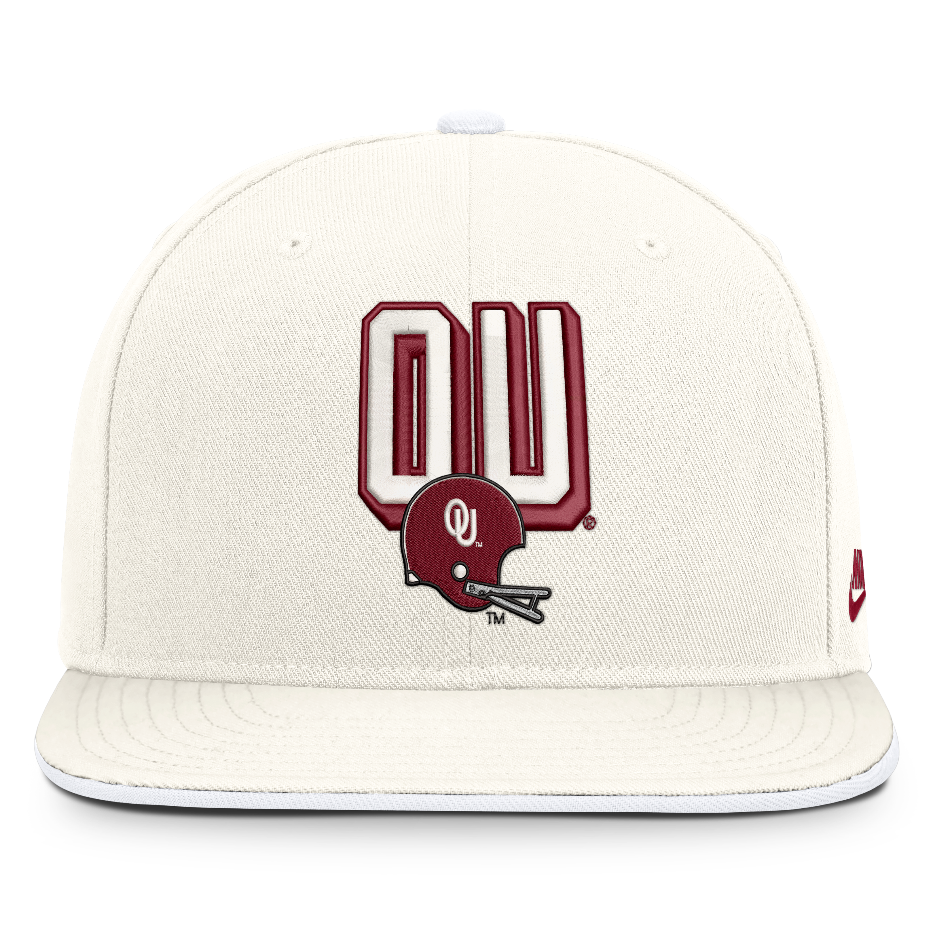 Casquette snapback Nike Pro blanche Oklahoma Sooners Legacy Letter & Mascot pour homme