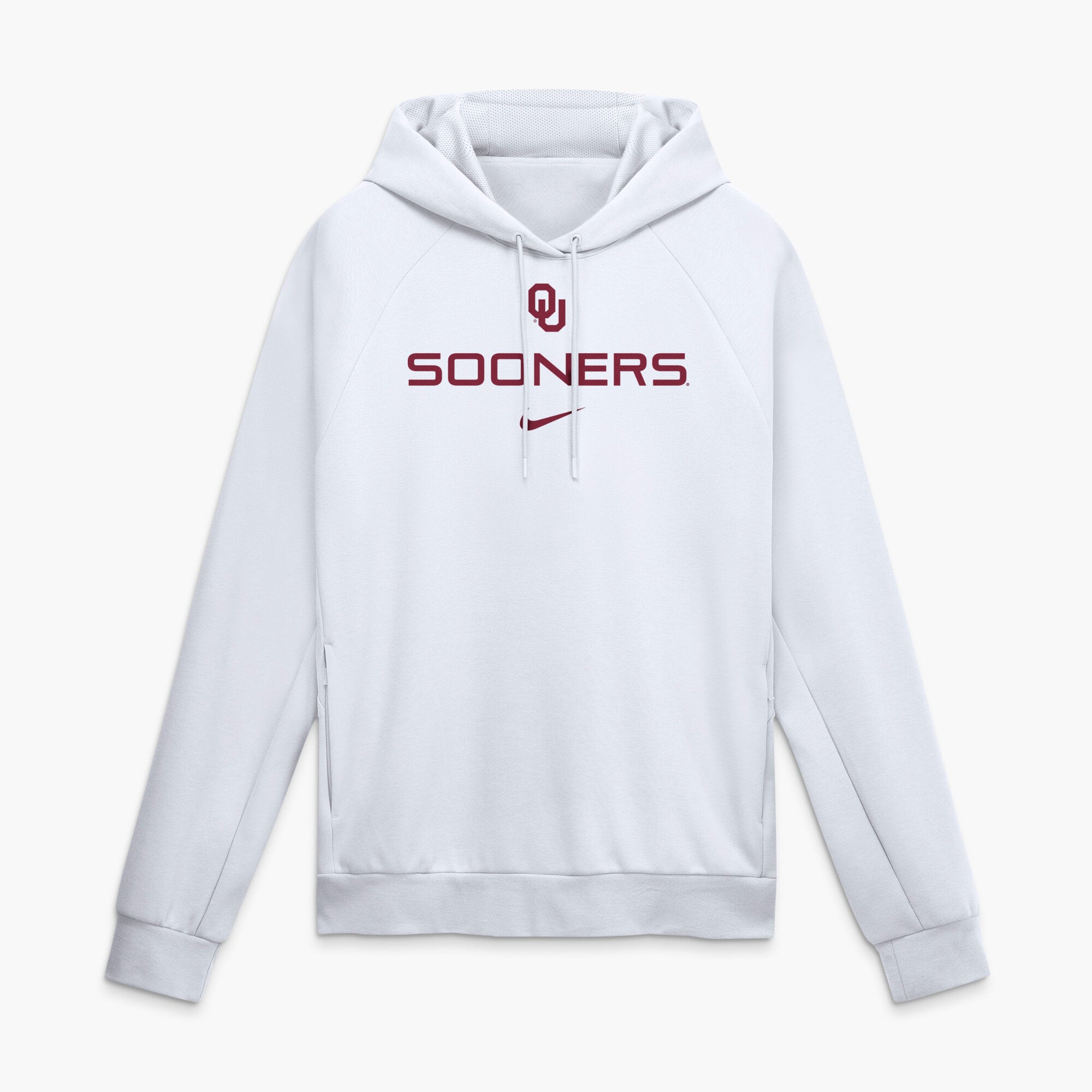 Men's Nike White Oklahoma Sooners Premium Performance Raglan Dri-FIT Hoodie